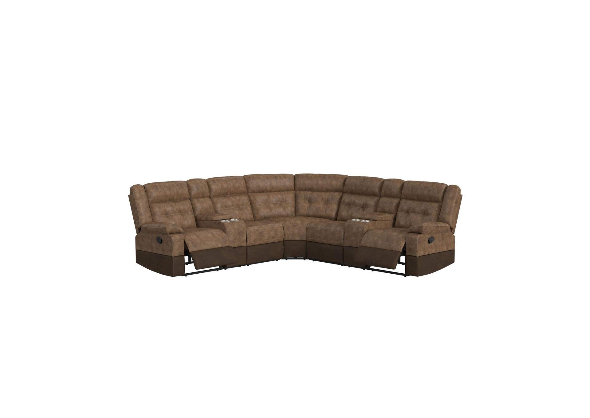 Sky Hawk Right Hand Facing Loveseat With Console In Buxley Brown - Chestnut image 4