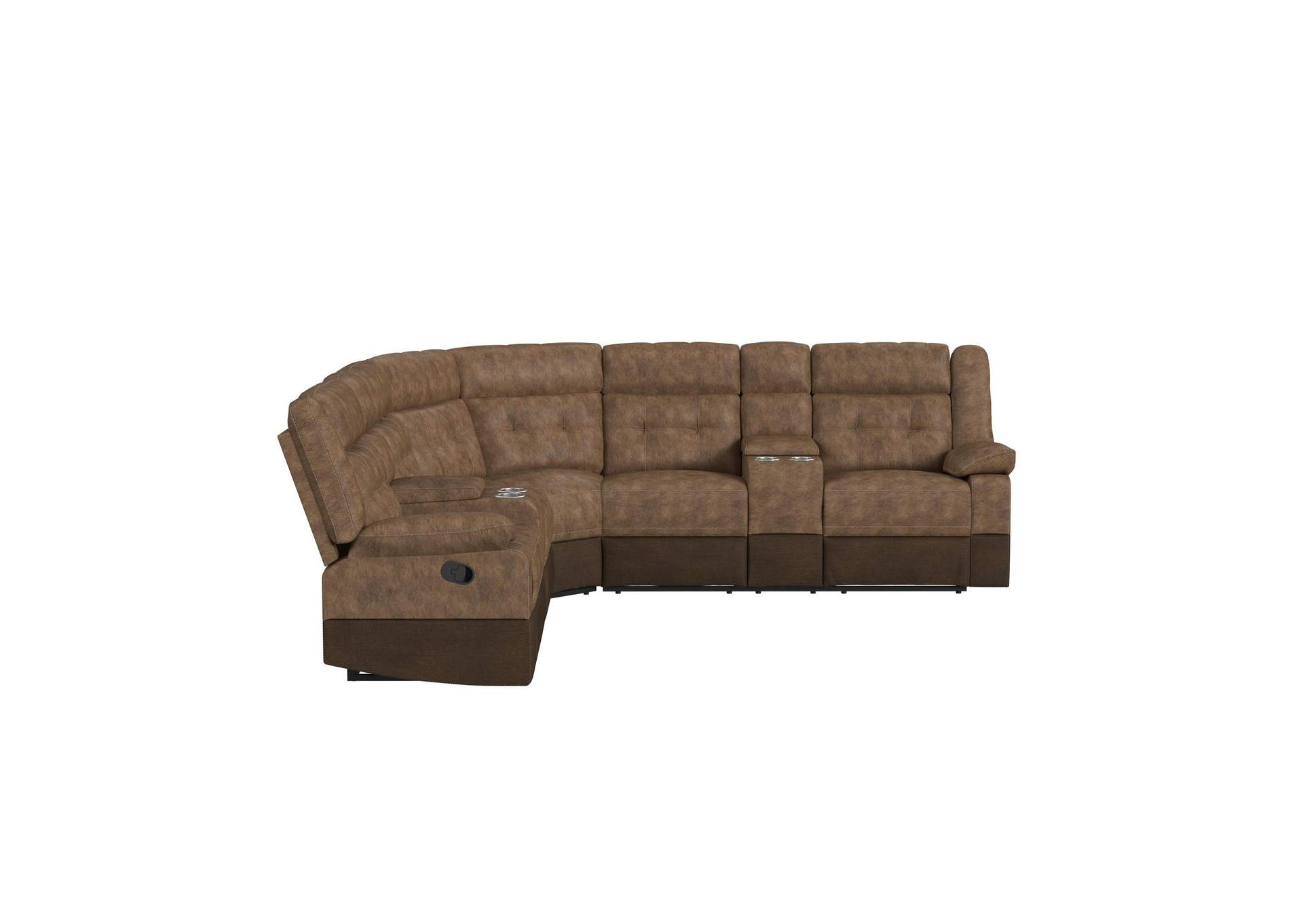 Sky Hawk Right Hand Facing Loveseat With Console In Buxley Brown - Chestnut image 5