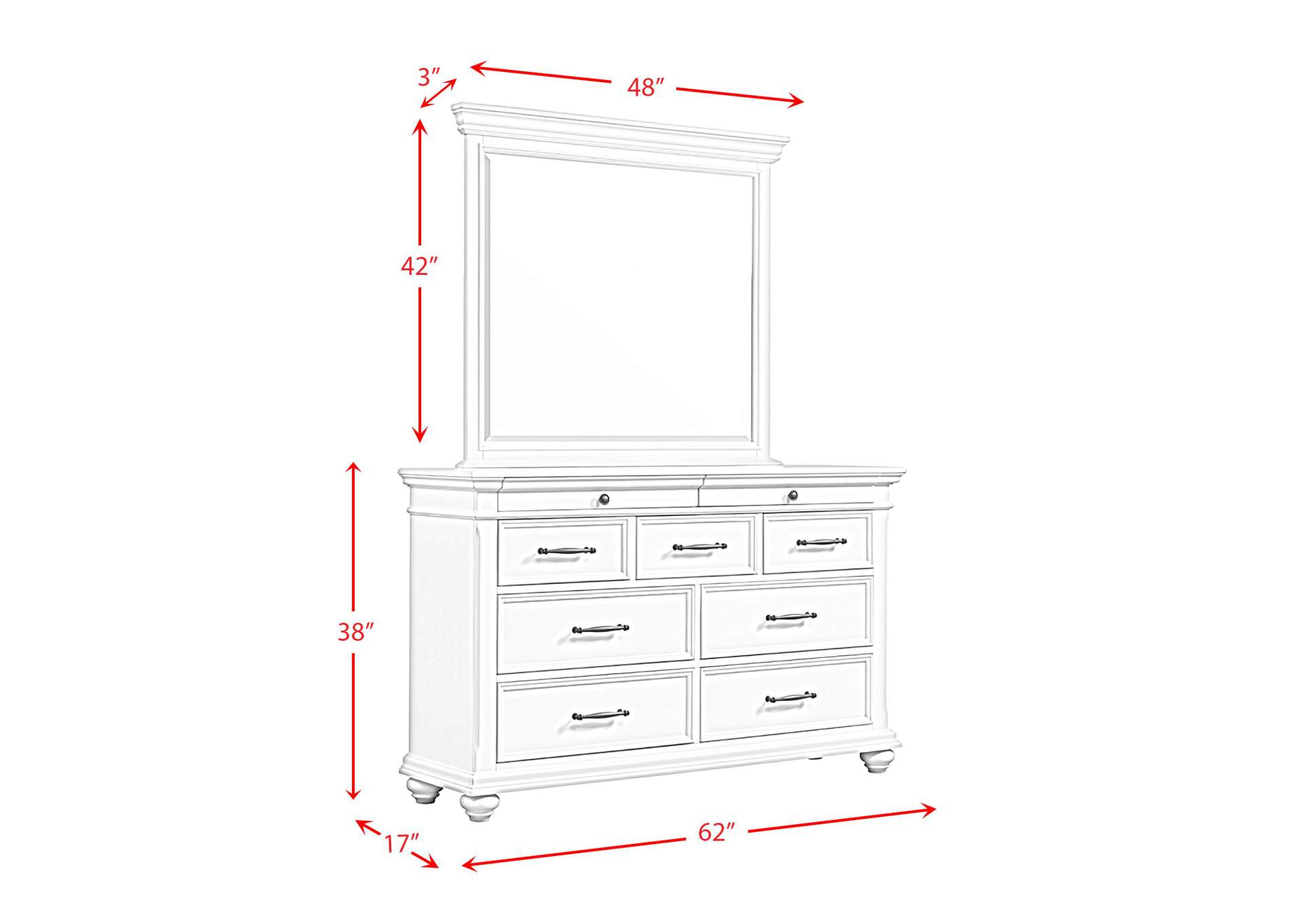 Slater 9 - Drawer Dresser With Mirror image 9