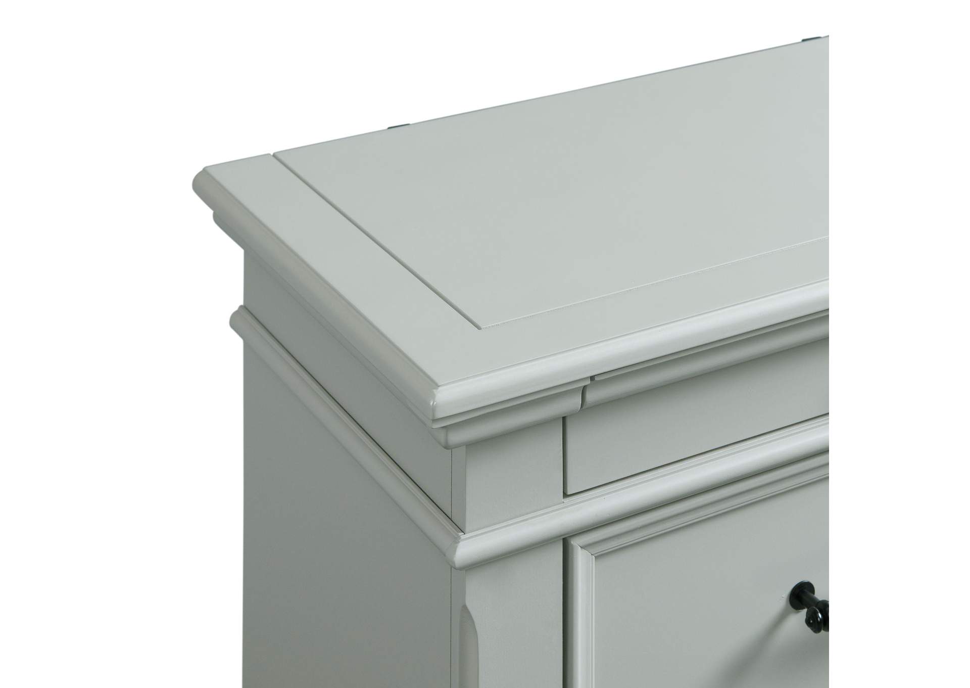 Slater Nightstand With USB Grey image 3