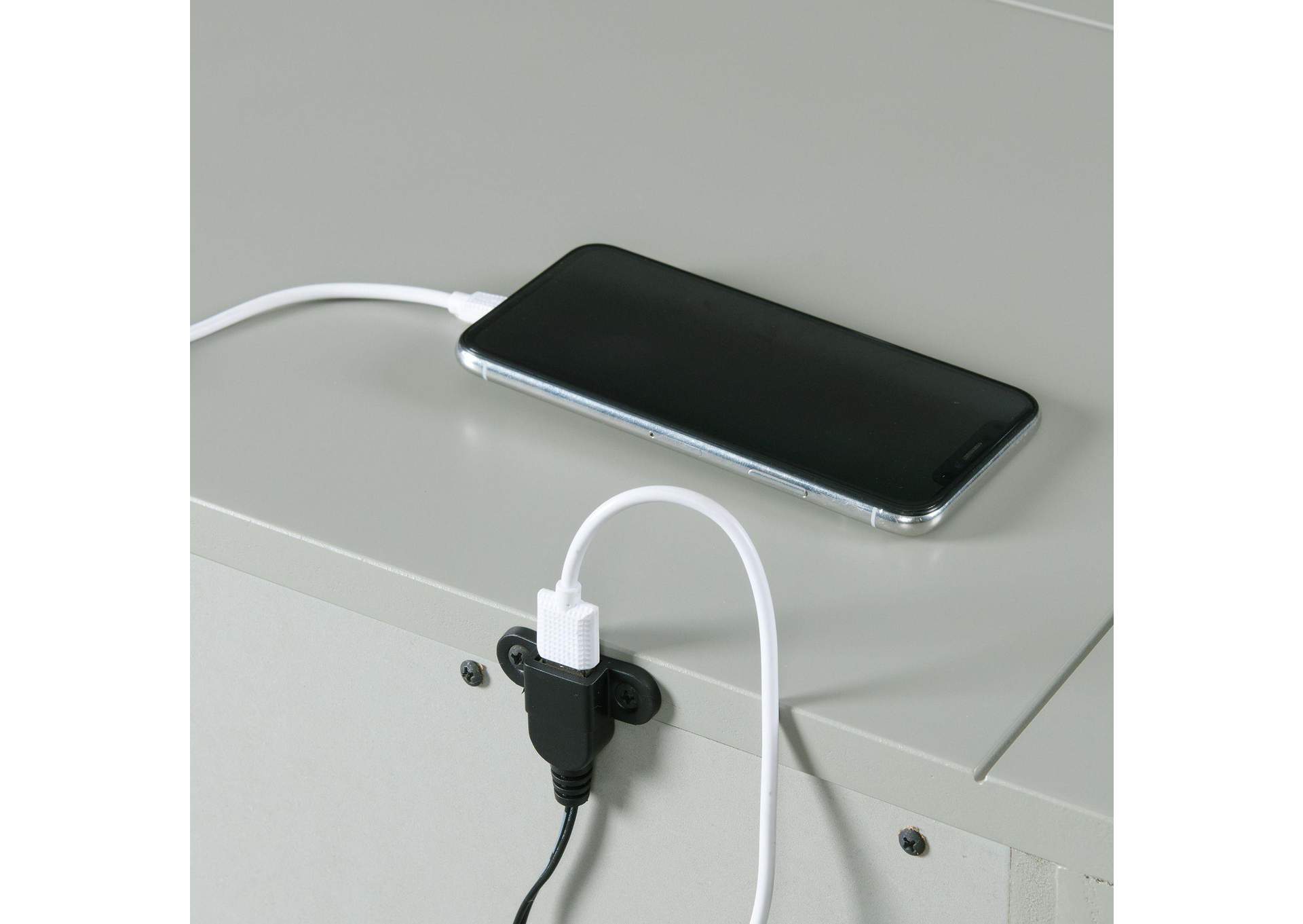 Slater Nightstand With USB Grey image 4