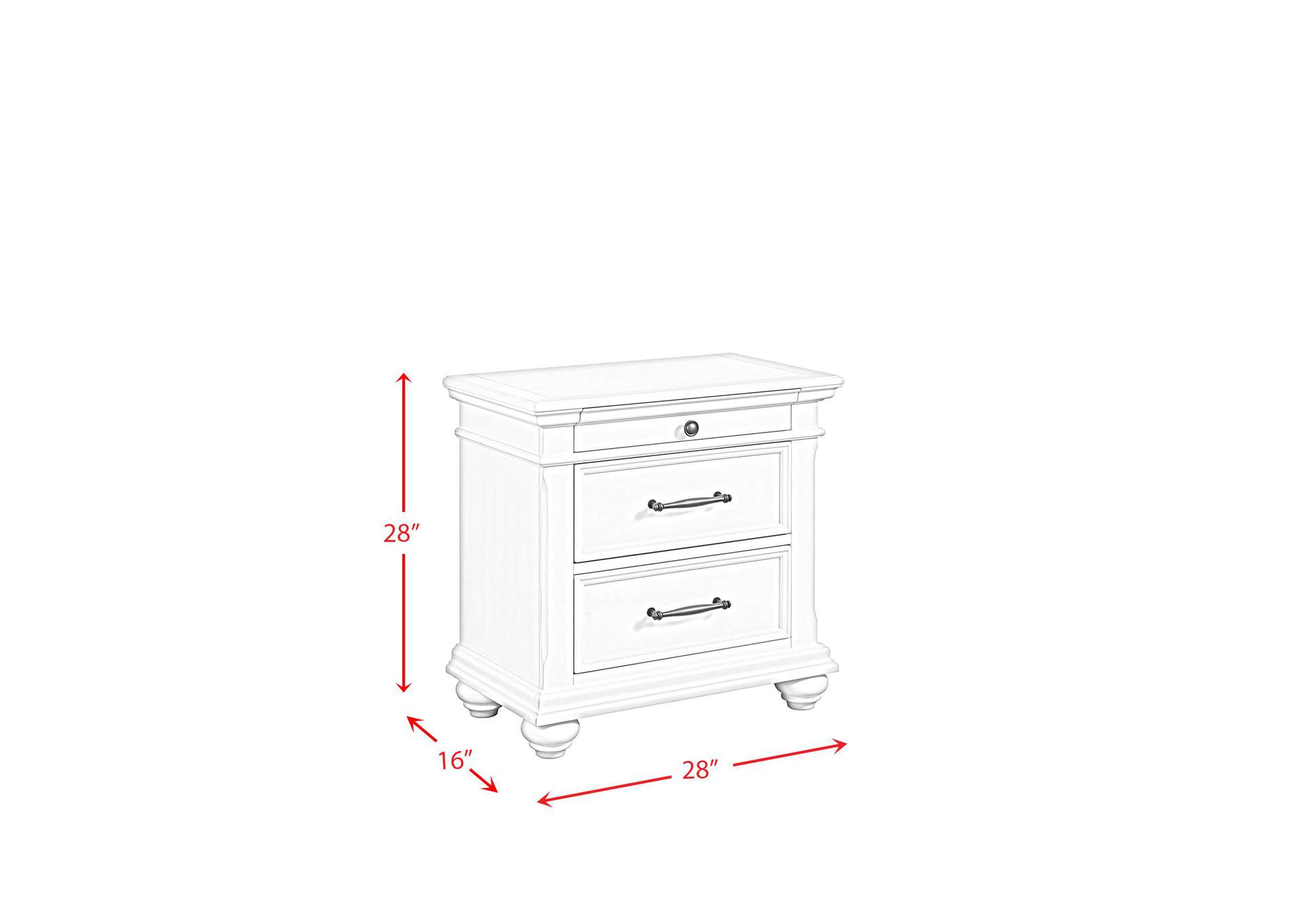 Slater Nightstand With USB Black image 8