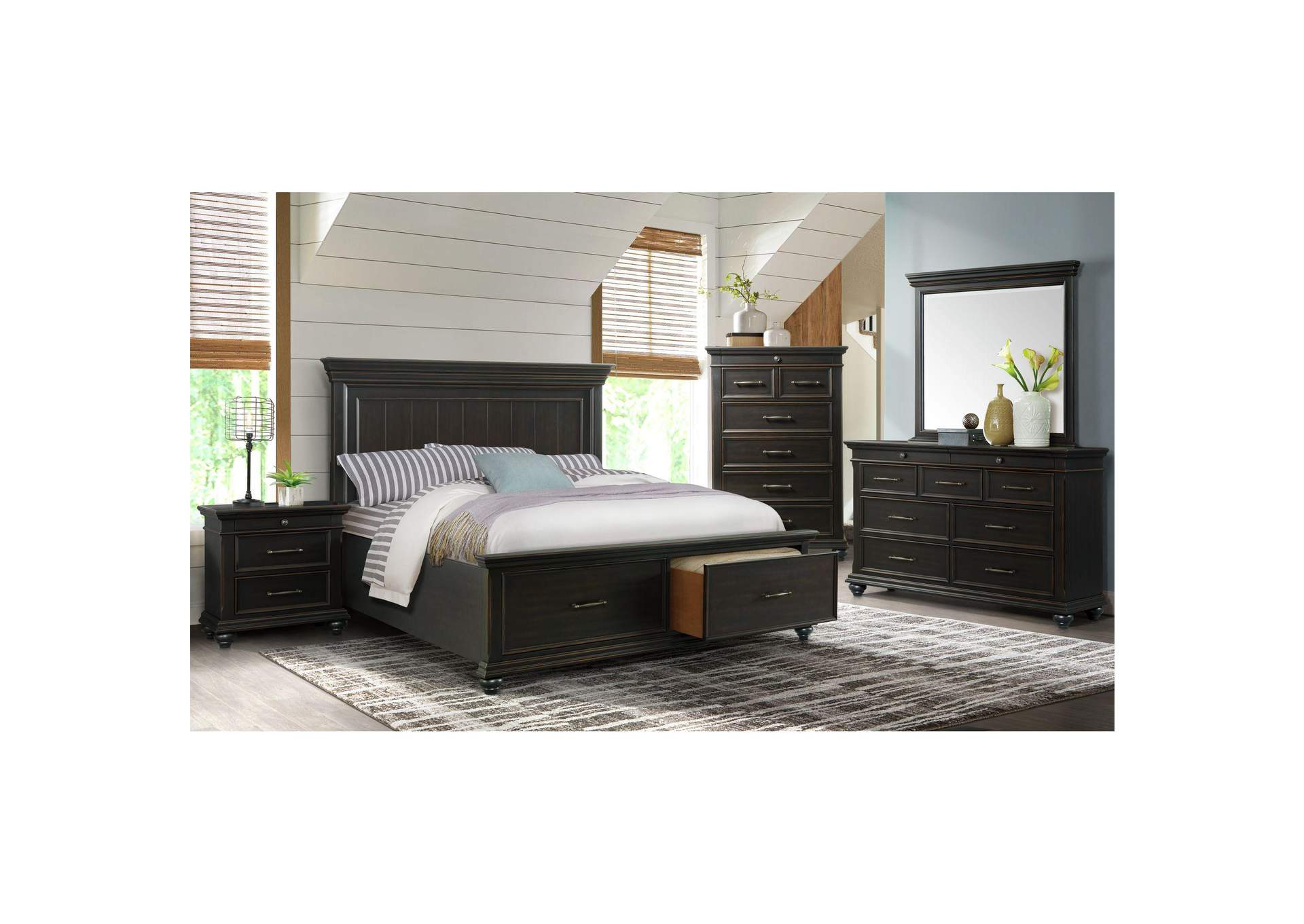 Slater King Bed Black image 1