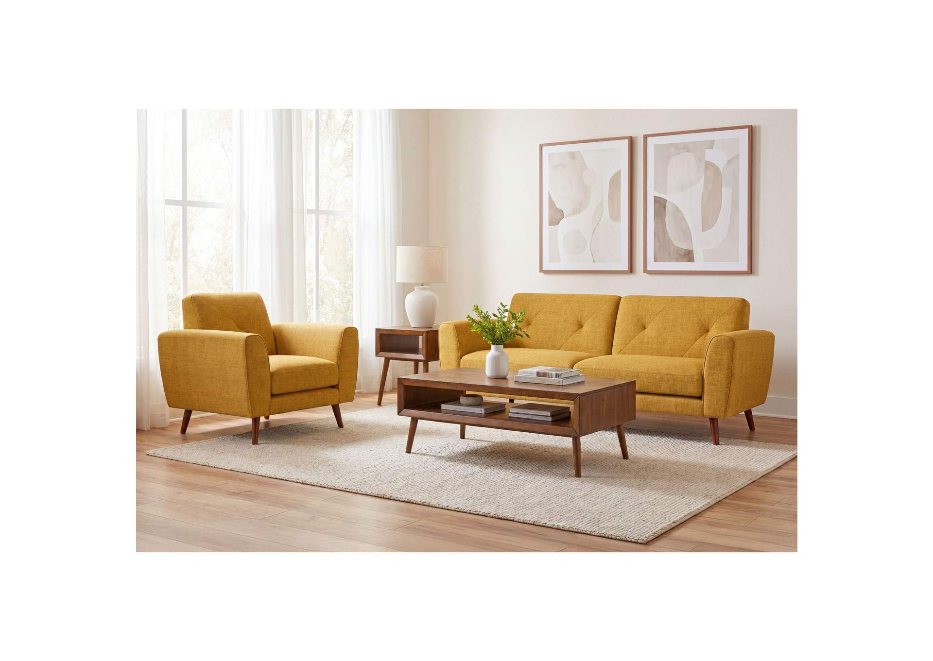 Sonata Sofa In Palmer Maize image 1