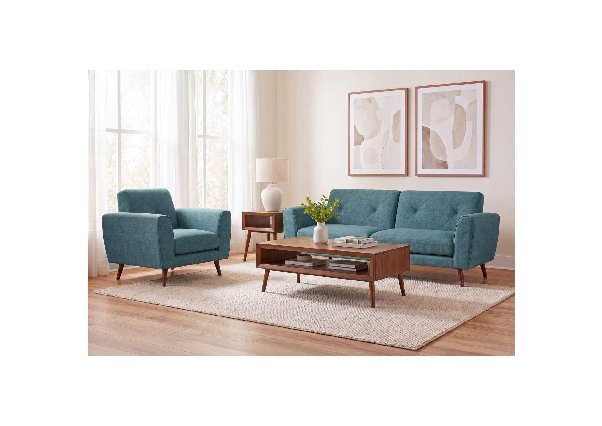 Sonata Chair In Palmer Teal image 1