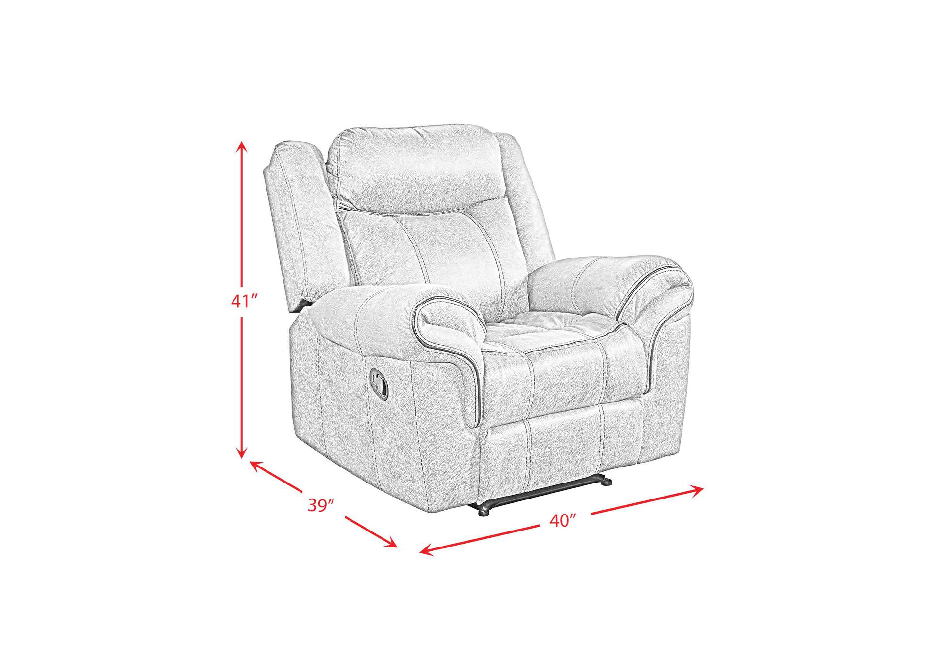 Sorrento Glider Recliner In Fb367 Charcoal image 3