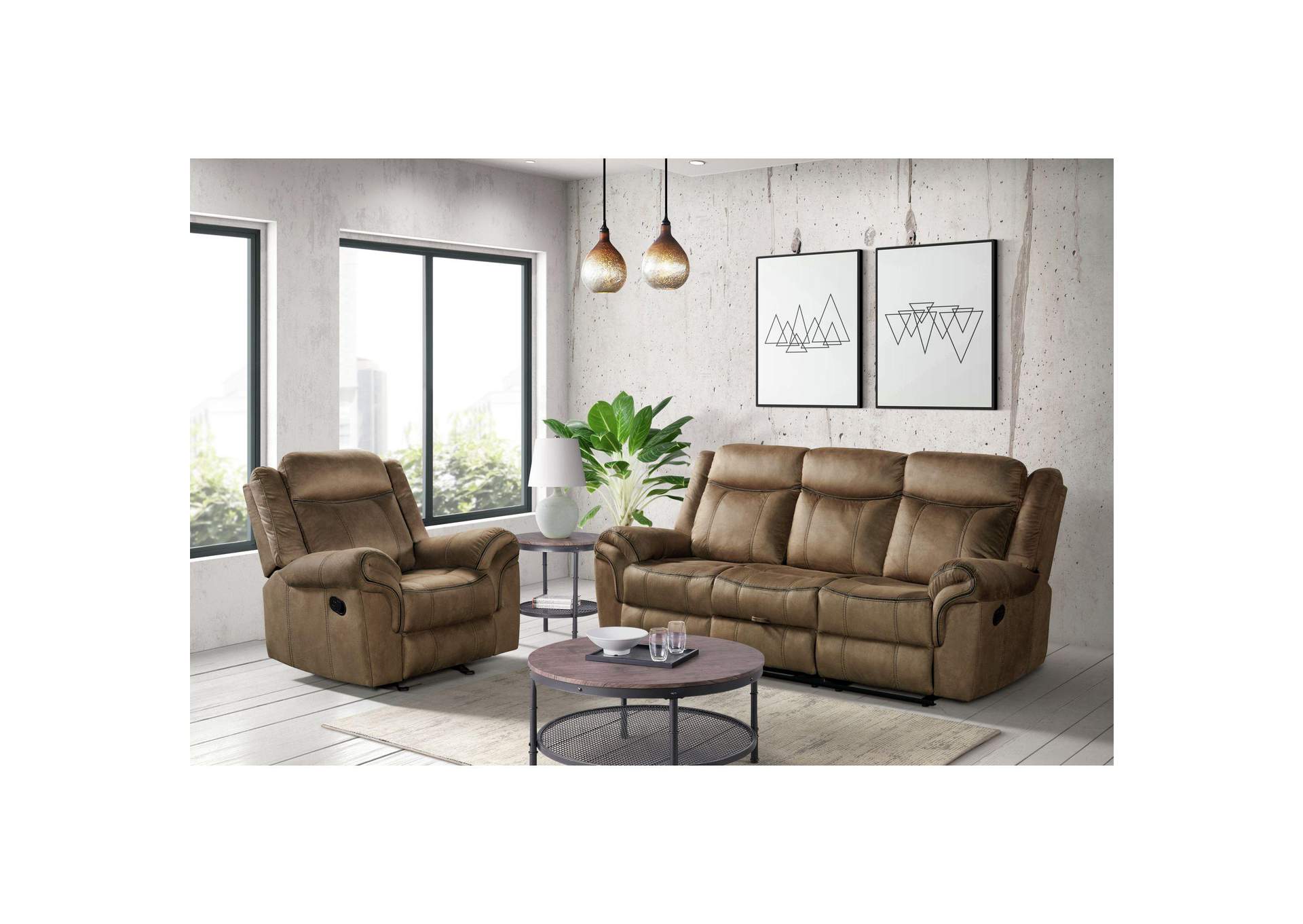 Sorrento Glider Recliner In T101 Brown image 1