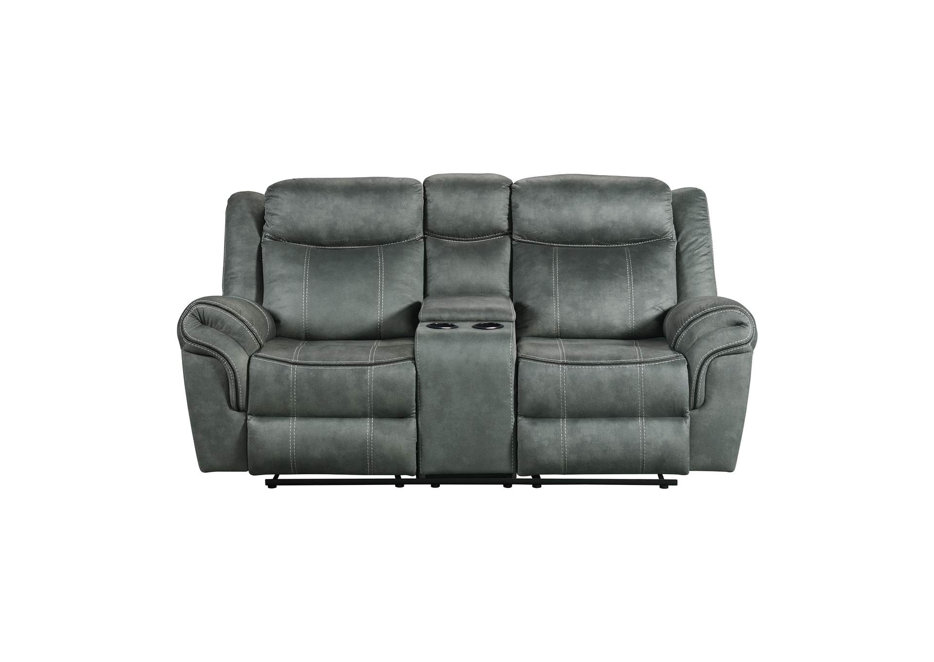 Sorrento 2 Piece Living Room Set In Fb367 Charcoal - Sofa Loveseat image 4