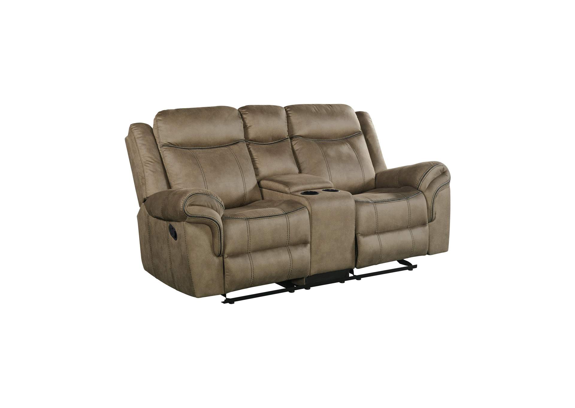 Sorrento Motion Loveseat With Console In T101 Brown image 8