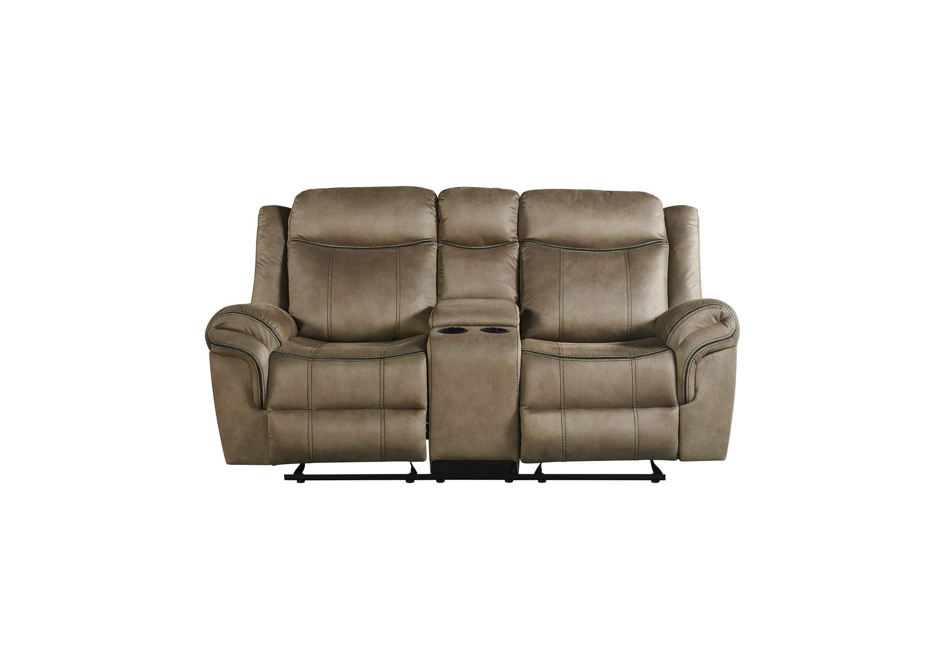 Sorrento Motion Loveseat With Console In T101 Brown image 9
