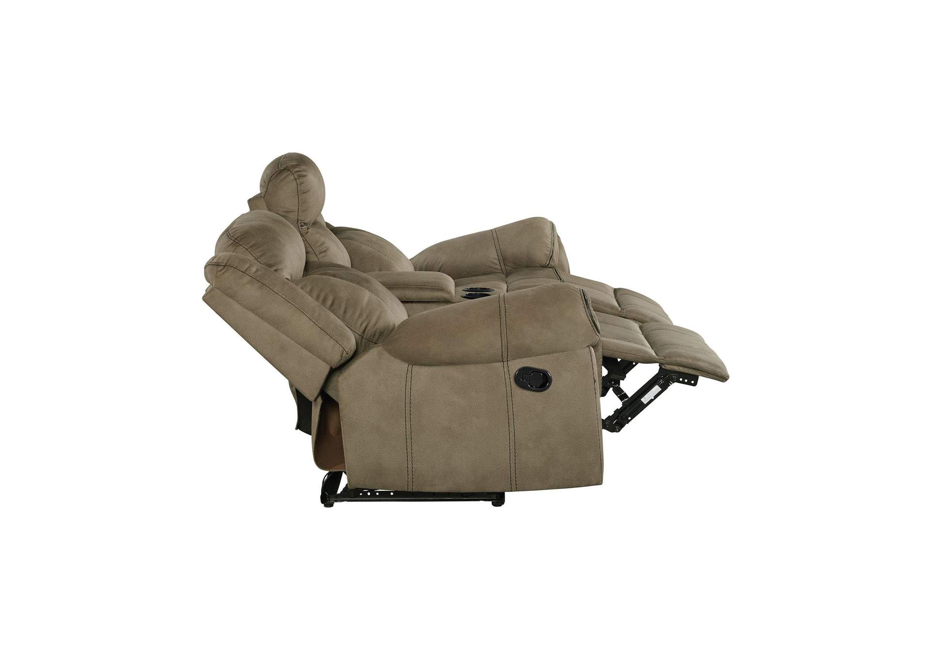 Sorrento Motion Loveseat With Console In T101 Brown image 11
