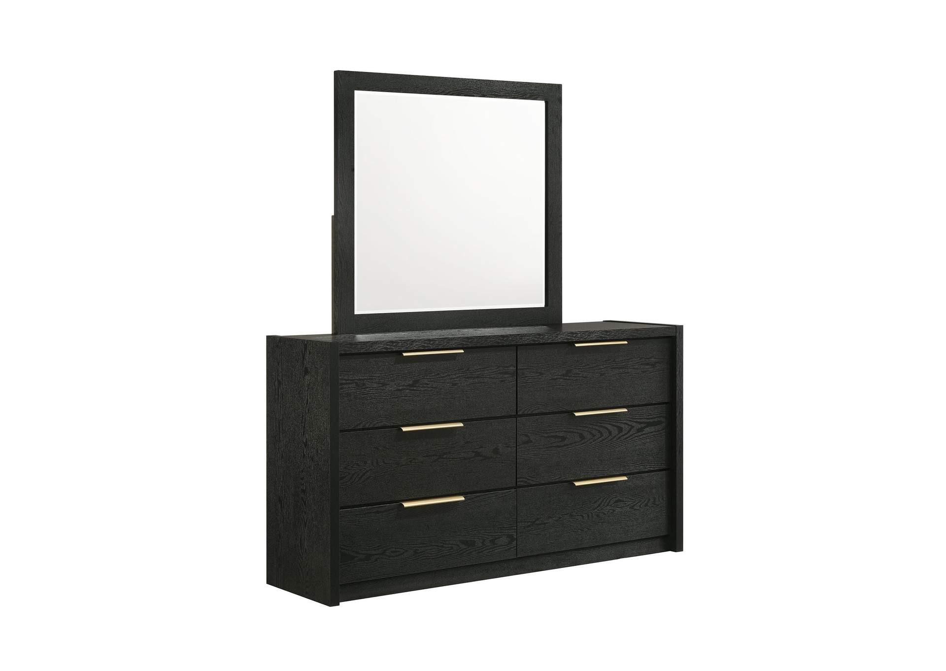 South Bend Dresser And Mirror Set In Black image 7