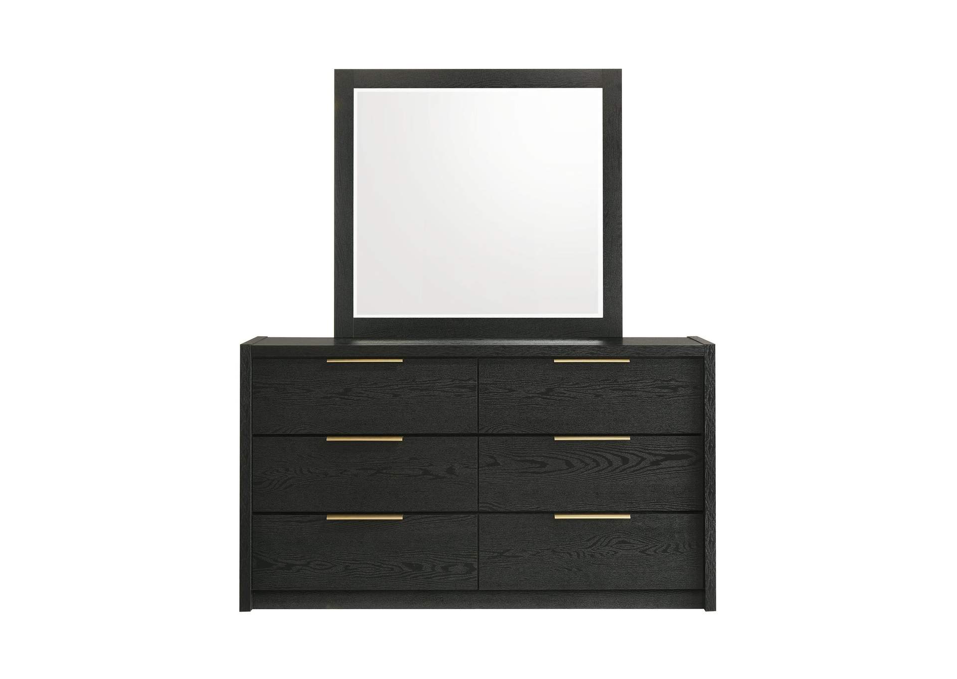 South Bend Dresser And Mirror Set In Black image 8