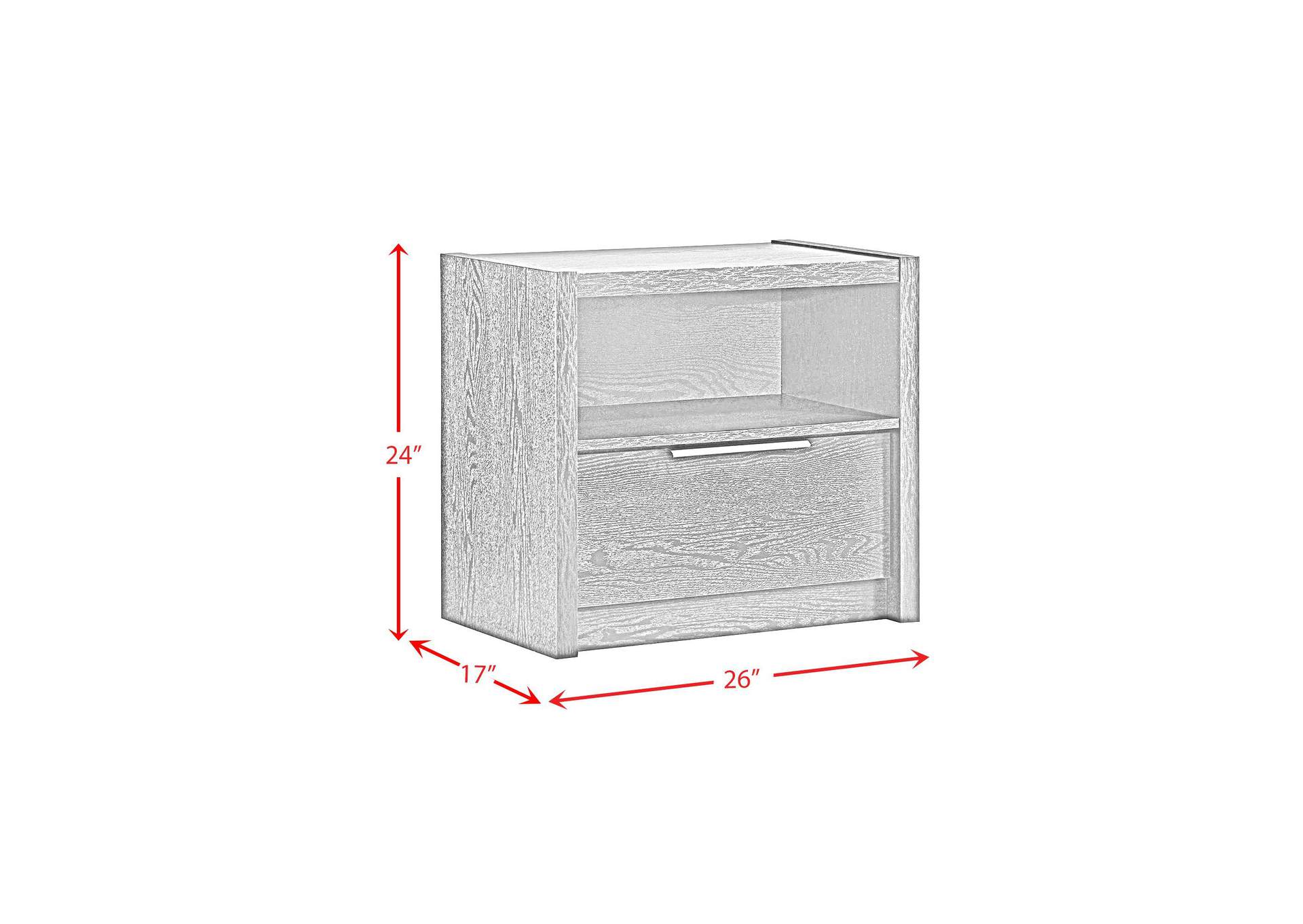 South Bend Nightstand With USB In Black image 6