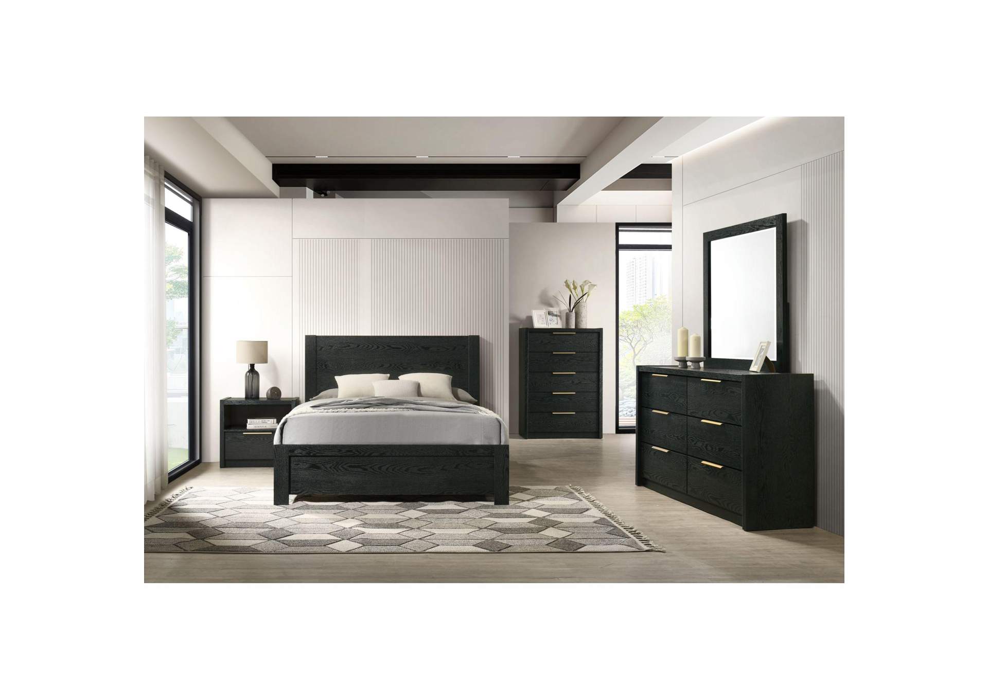 South Bend Full Bed In Black image 1