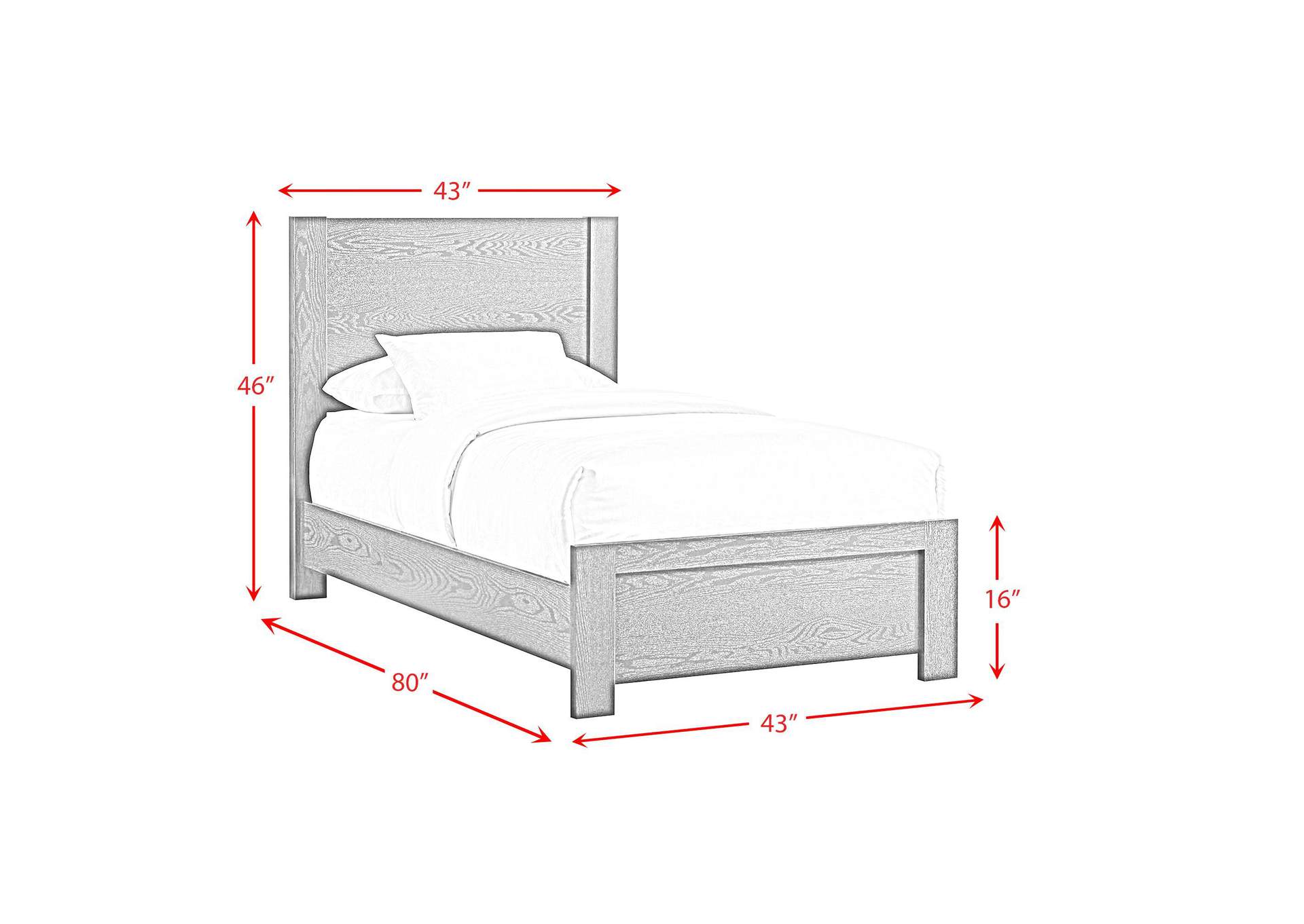 South Bend Twin Bed In Black image 5