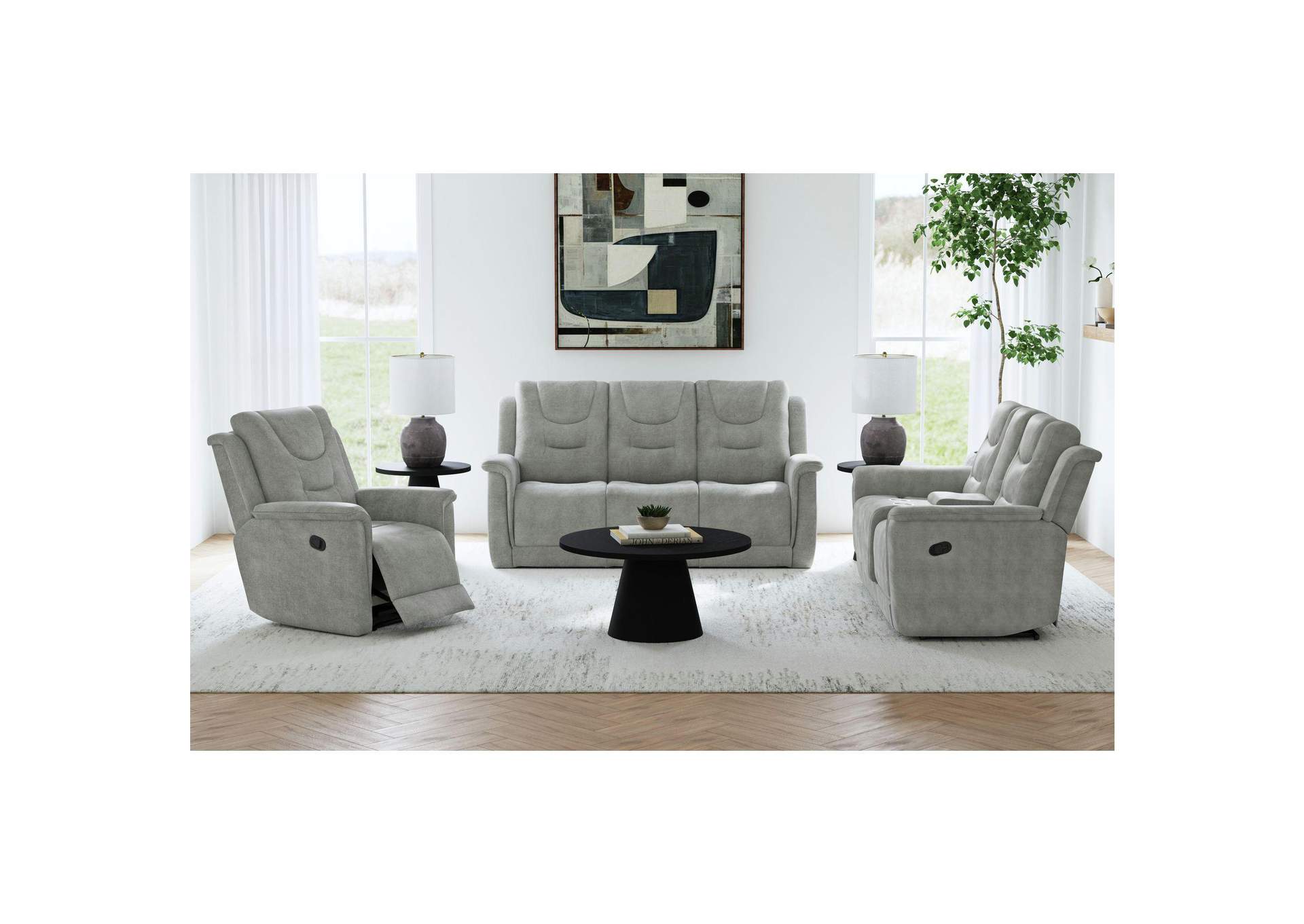 Spike Motion Sofa In Polk Cement image 1