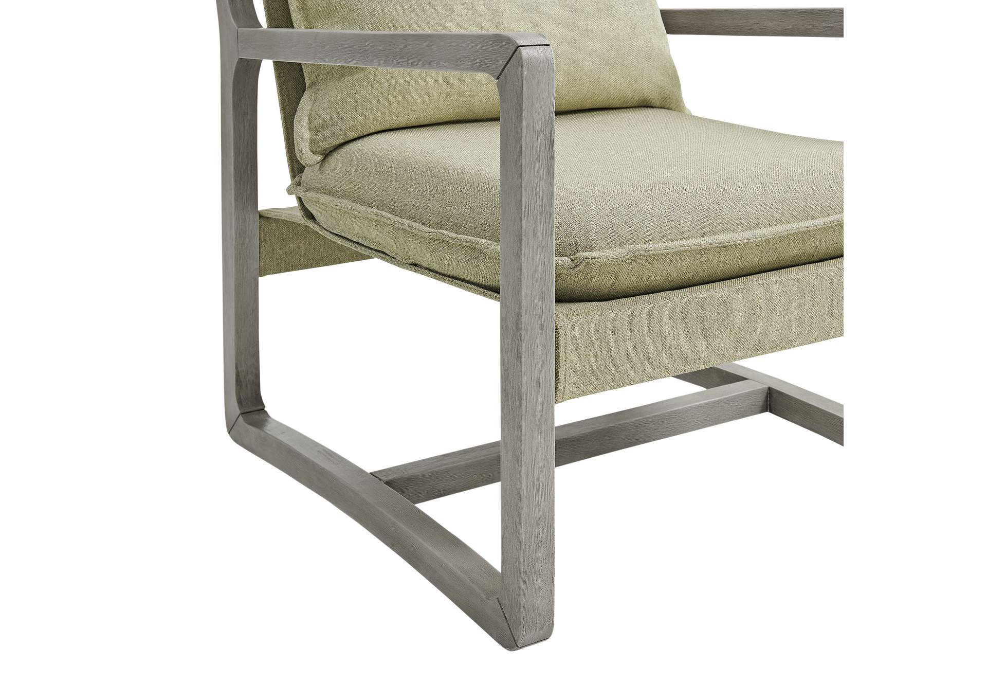 Spitfire Grey Wood Trim Chair In Mckinney Fawn 3A