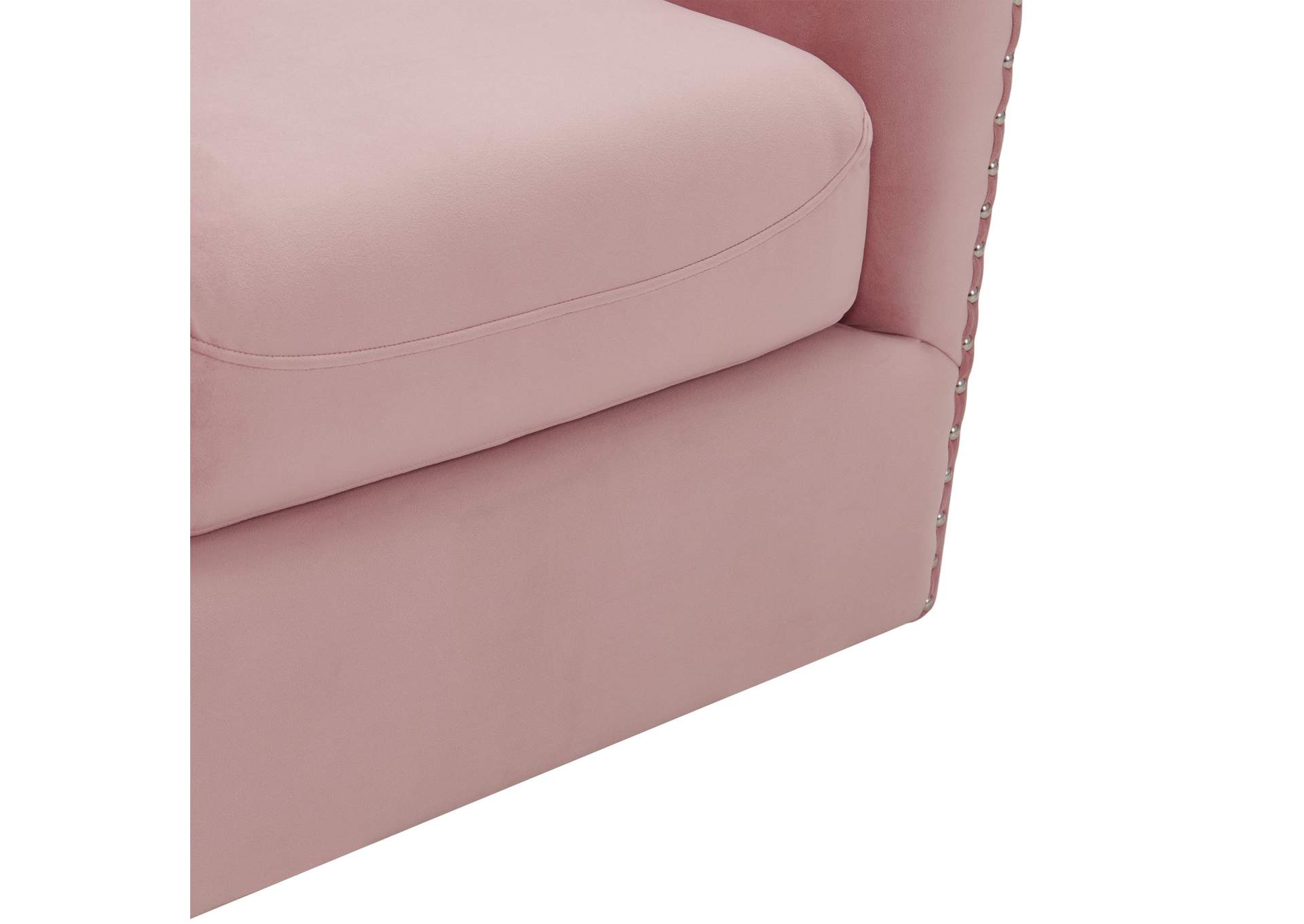 Stanton Swivel Chair In Royale Blush With Nails - 3A