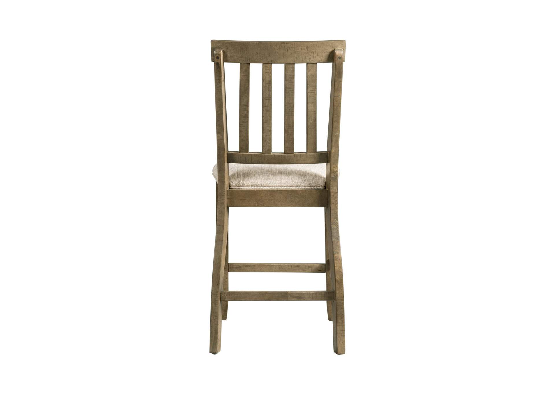 Stone Counter Wooden Slat Back Counter Side Chair Grey 2 Per Pack image 6