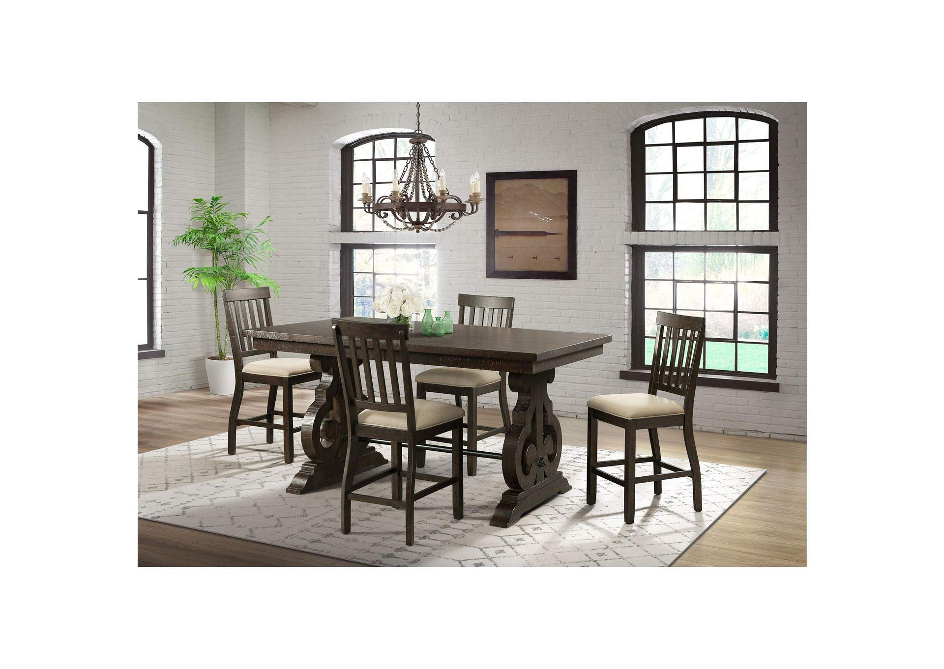 Stone Counter Height Dining Table image 1