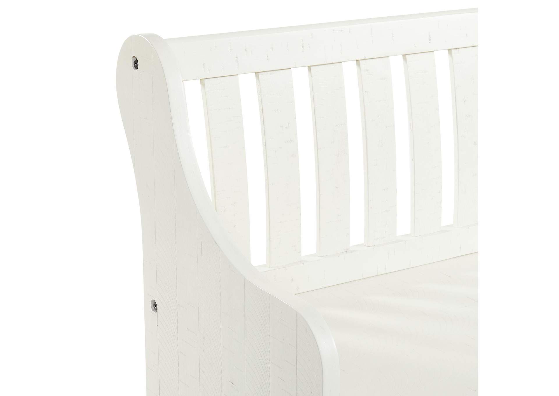 Stone Pew Bench In White image 3