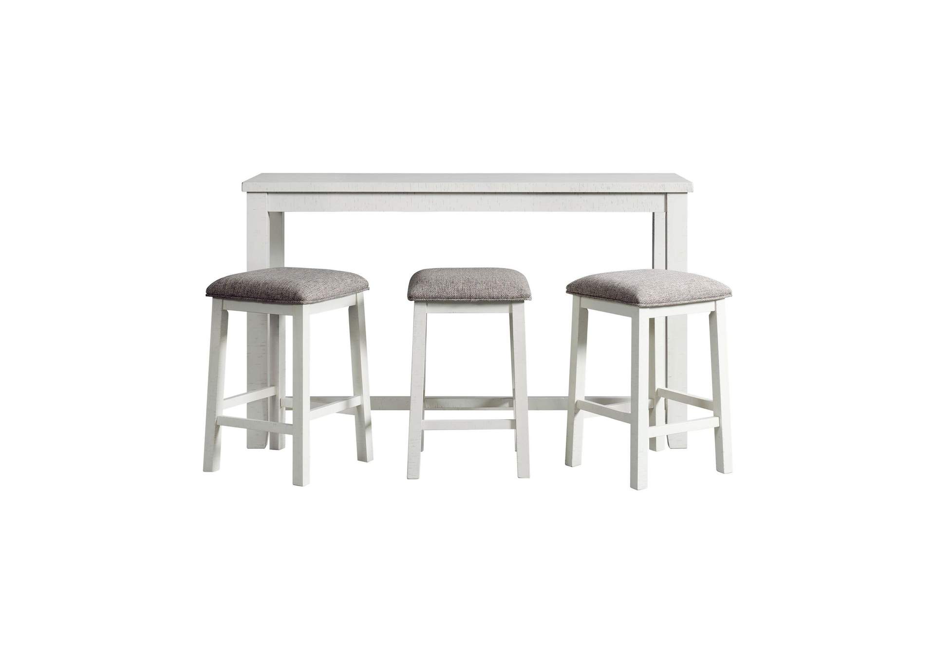 Stone Occasional Bar Table Single Pack In White Table Three Stools image 9