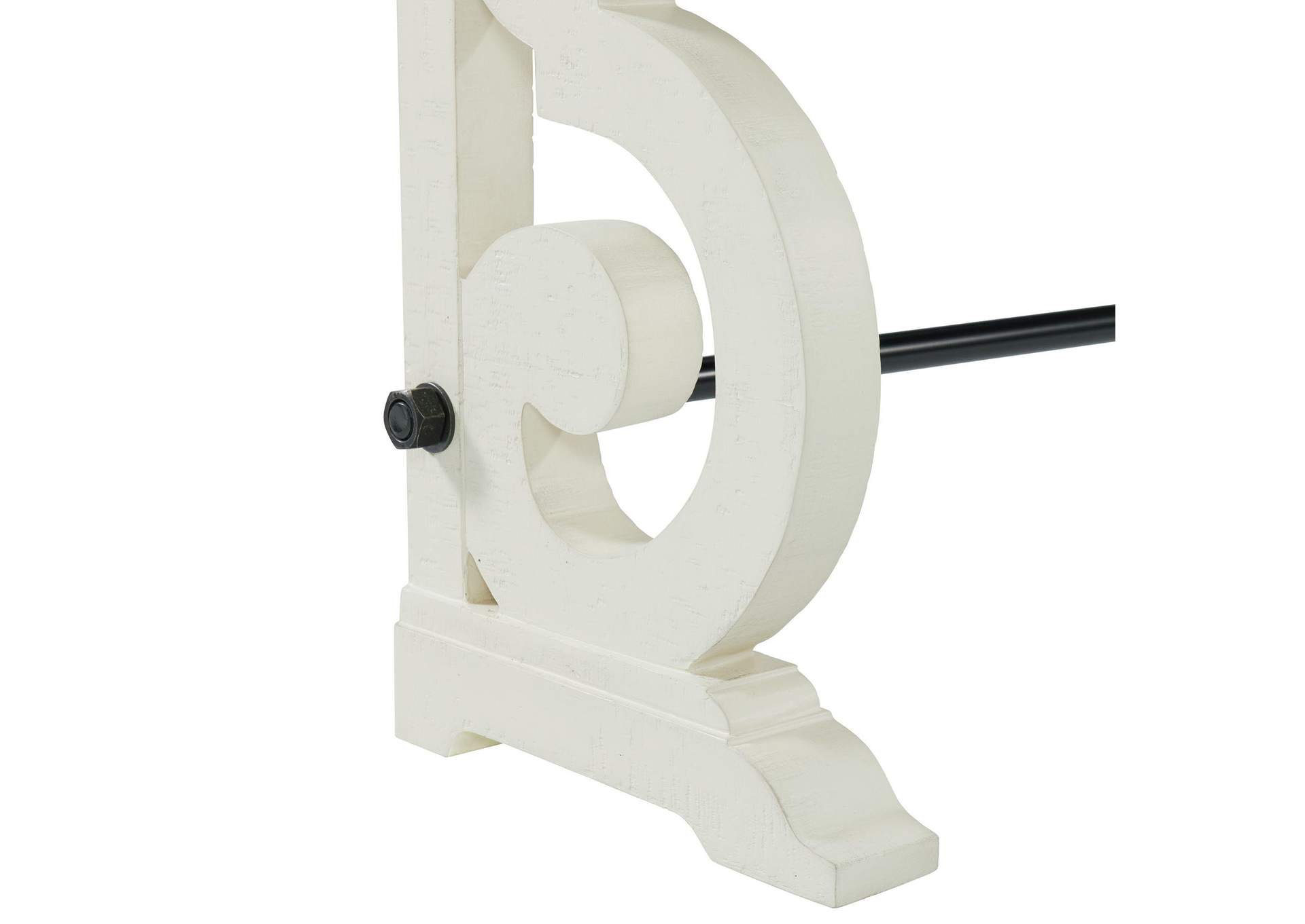 Stone Occasional Sofa Table In White image 5