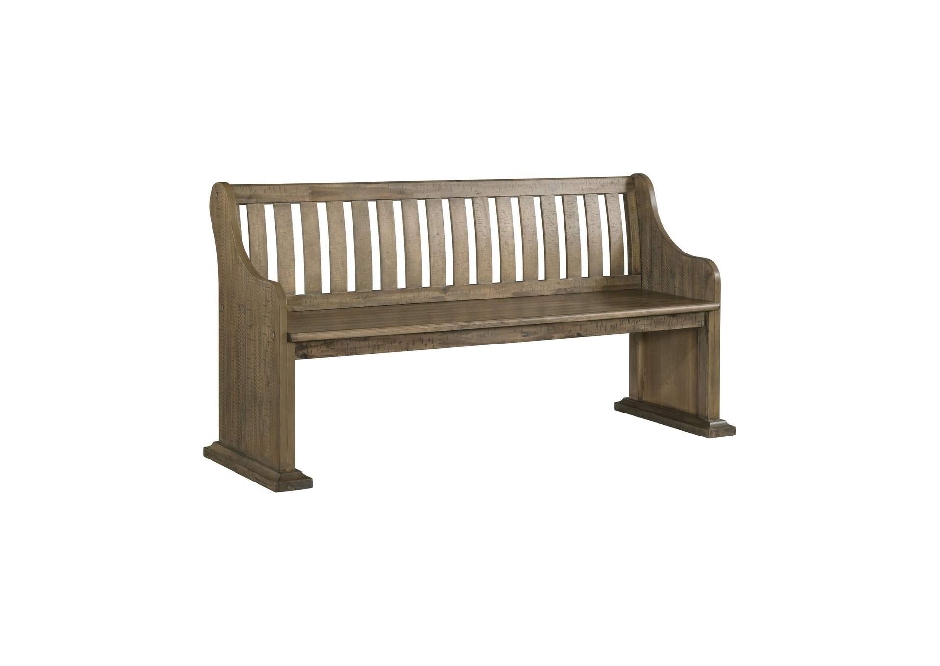 Stone Pew Bench Gray Finish image 8