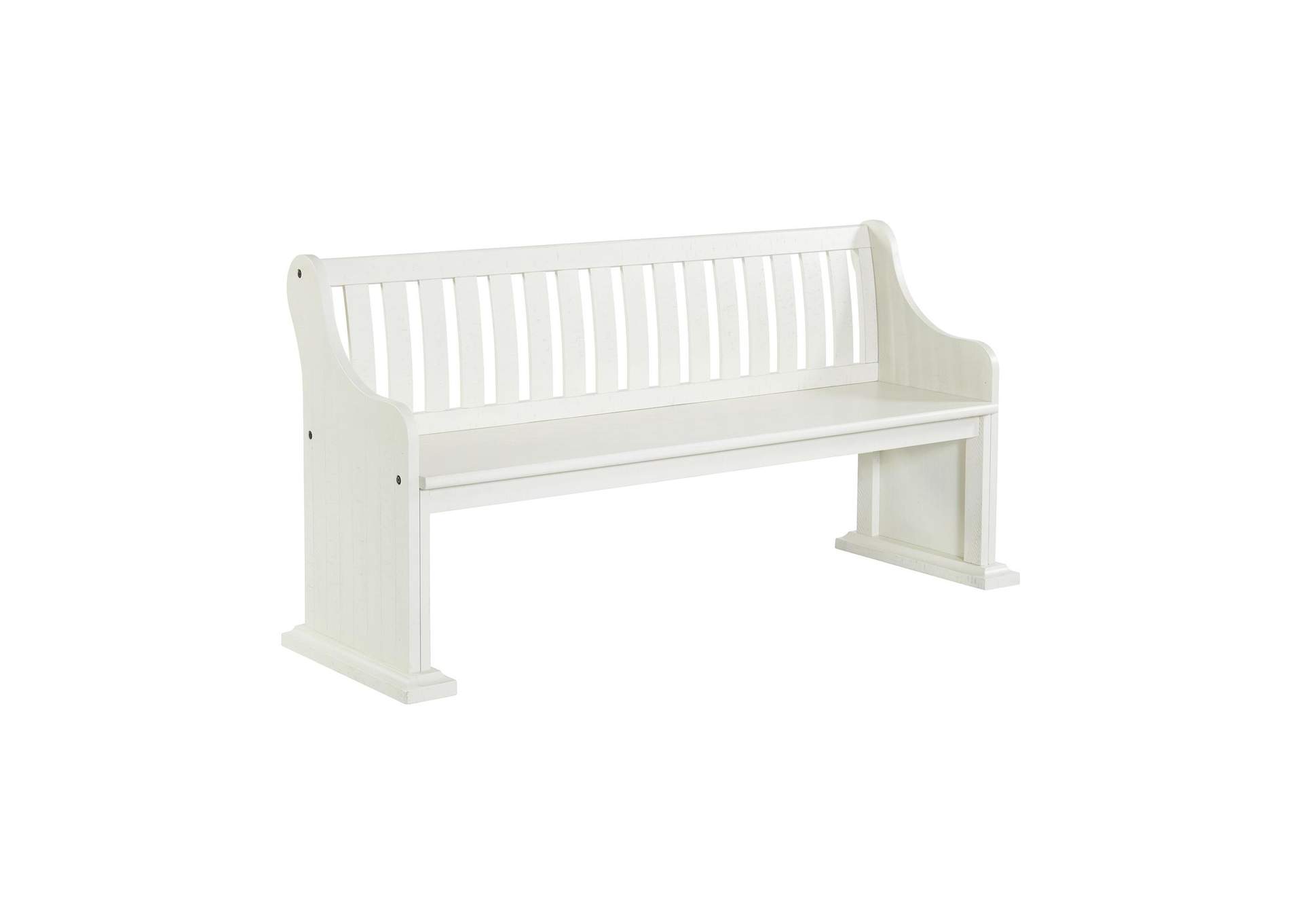 Stone Pew Bench In White image 5