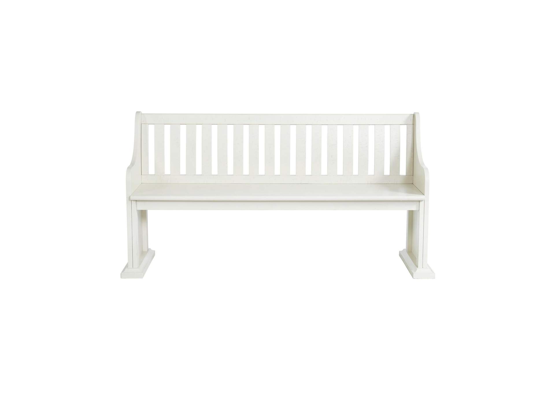 Stone Pew Bench In White image 6