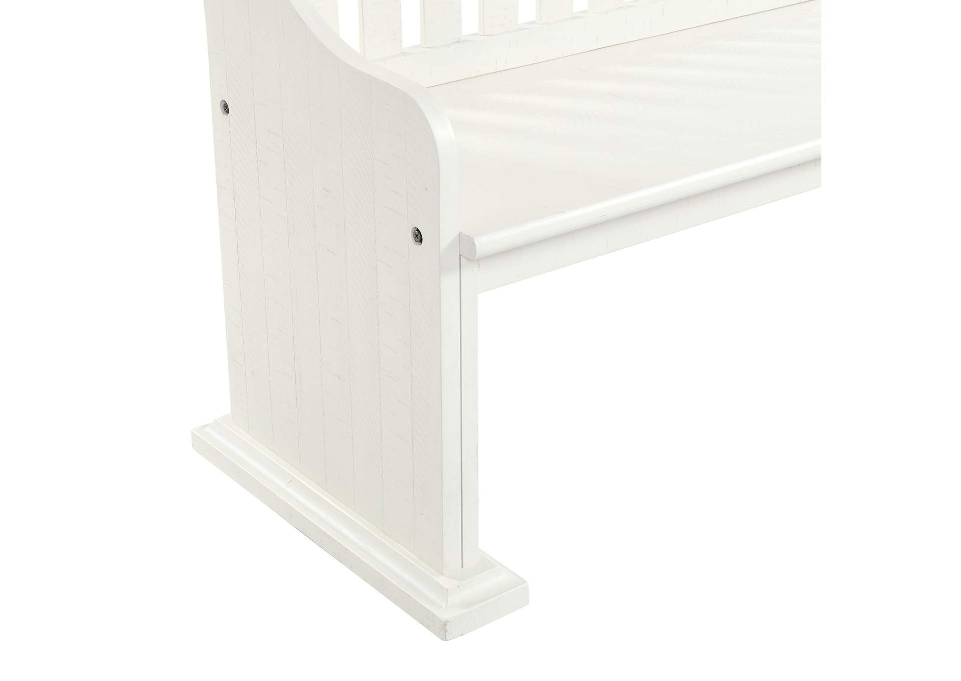 Stone Pew Bench In White image 4