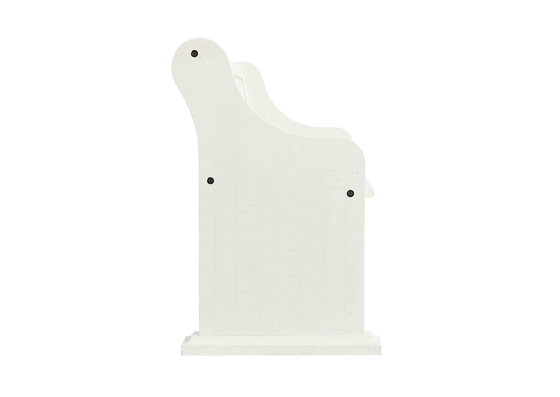 Stone Pew Bench In White image 7