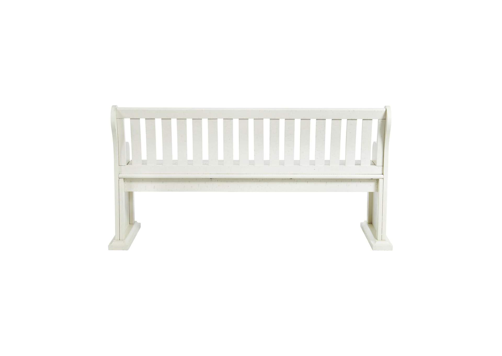 Stone Pew Bench With Storage In White image 12
