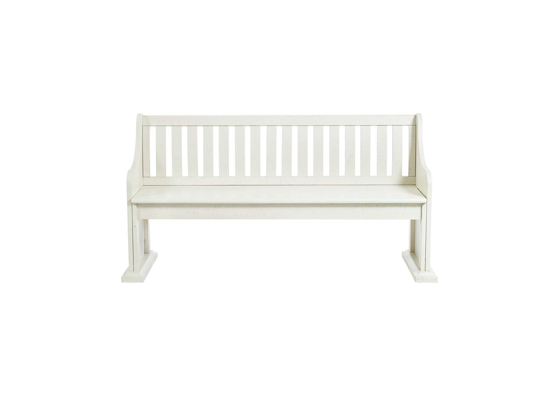 Stone Pew Bench With Storage In White image 8