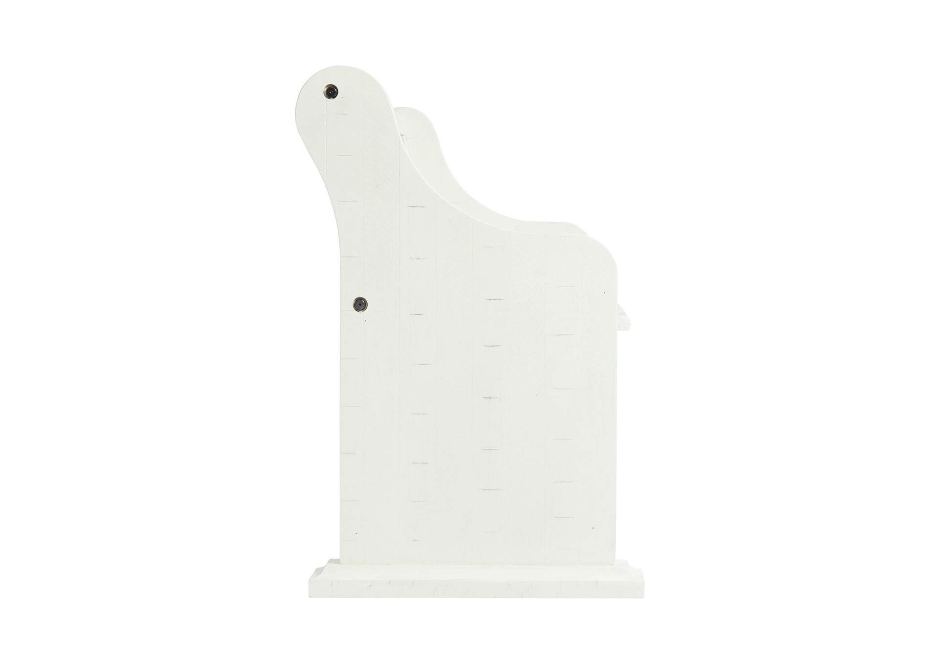 Stone Pew Bench With Storage In White image 10