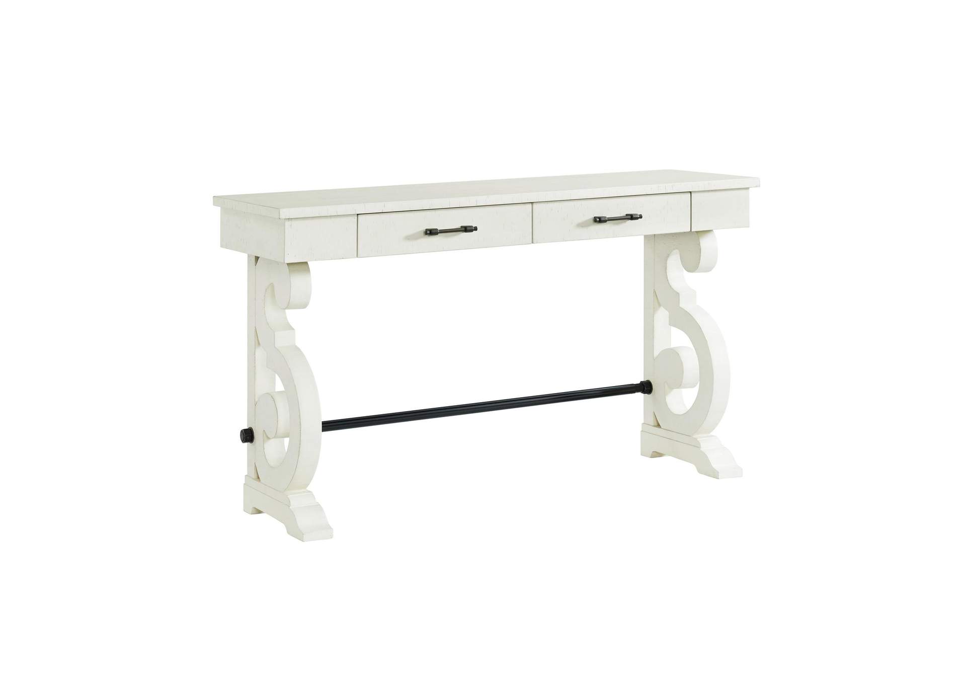 Stone Occasional Sofa Table In White image 9