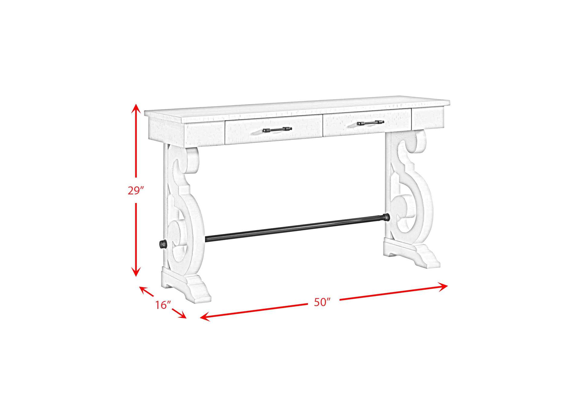 Stone Occasional Sofa Table In White image 6