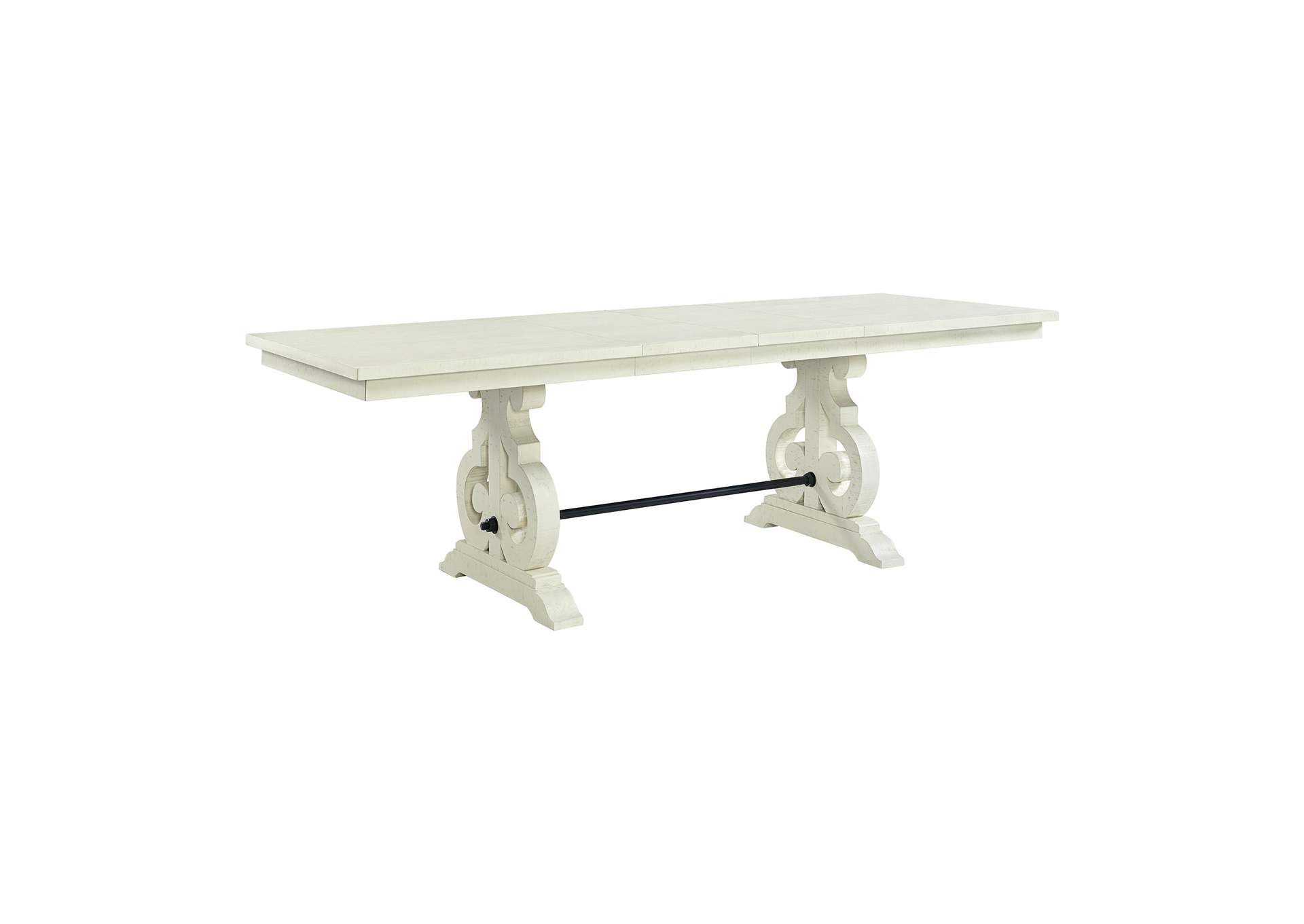 Stone 5 Piece Counter Height Dining Set In White - Table Four Fabric Swirl Back Chairs