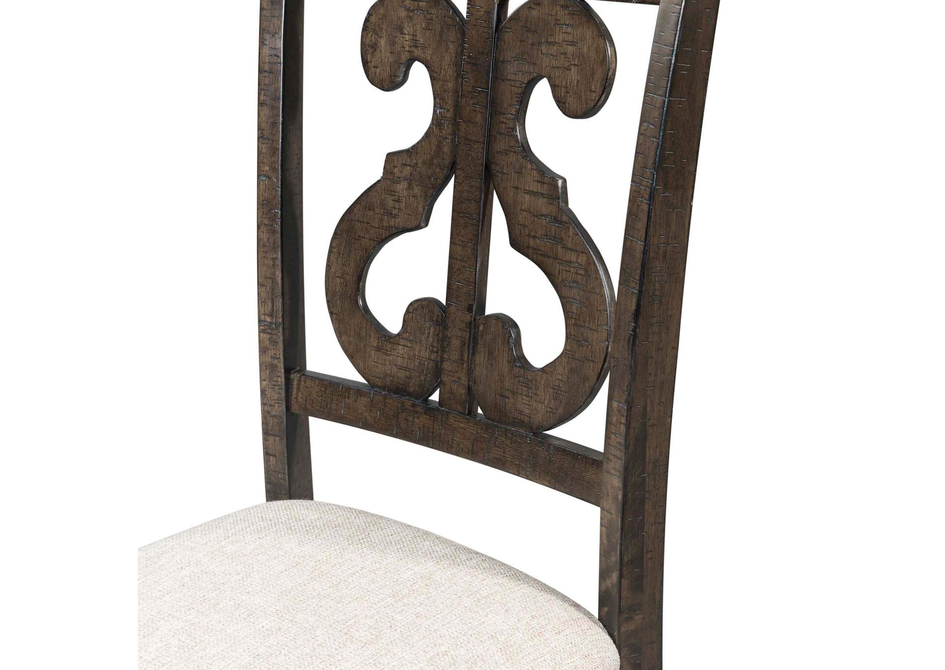 Stone Wooden Swirl Back Side Chair 2 Per Pack image 4