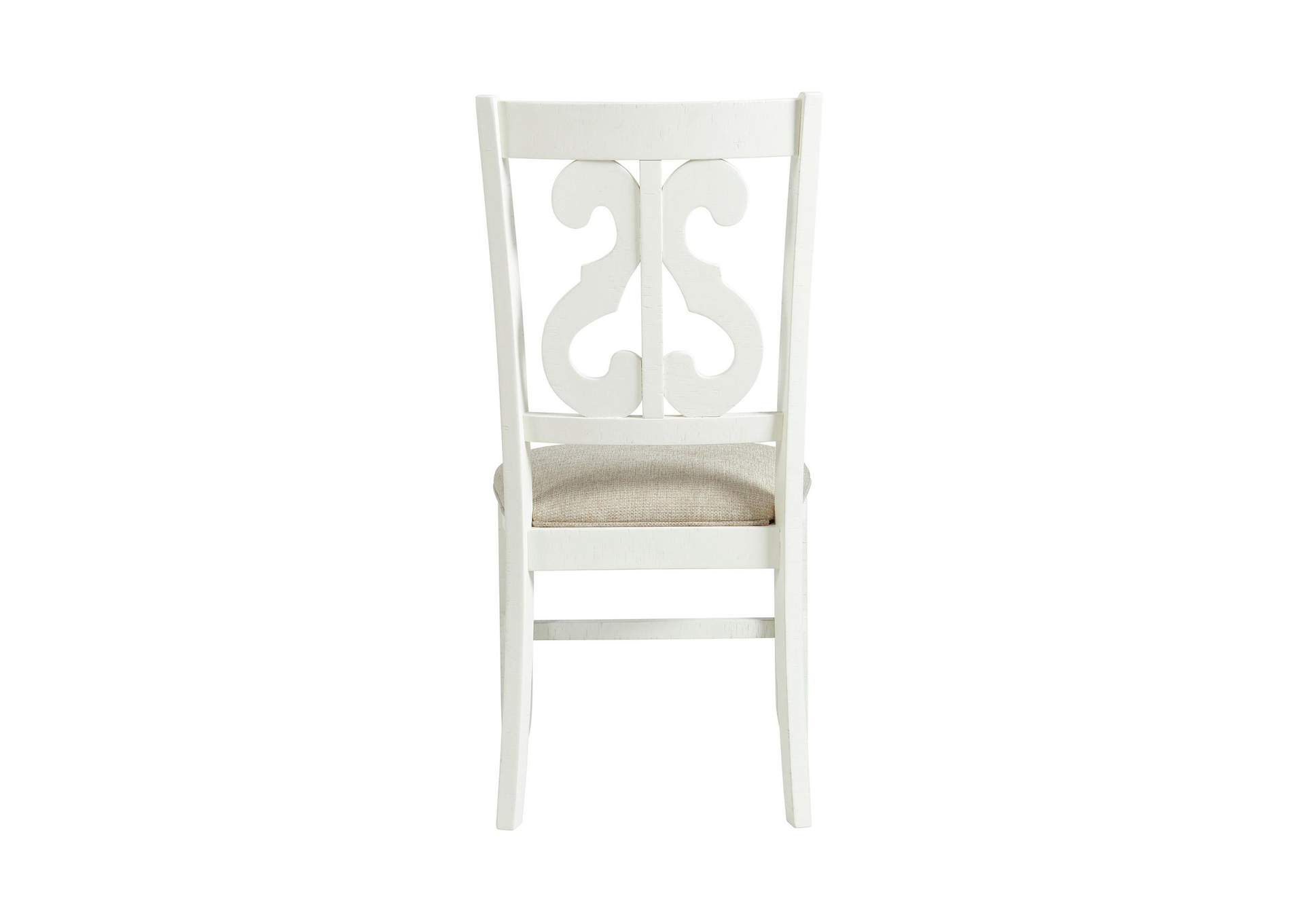 Stone Wooden Swirl Back Side Chair In White 2 Per Pack image 12