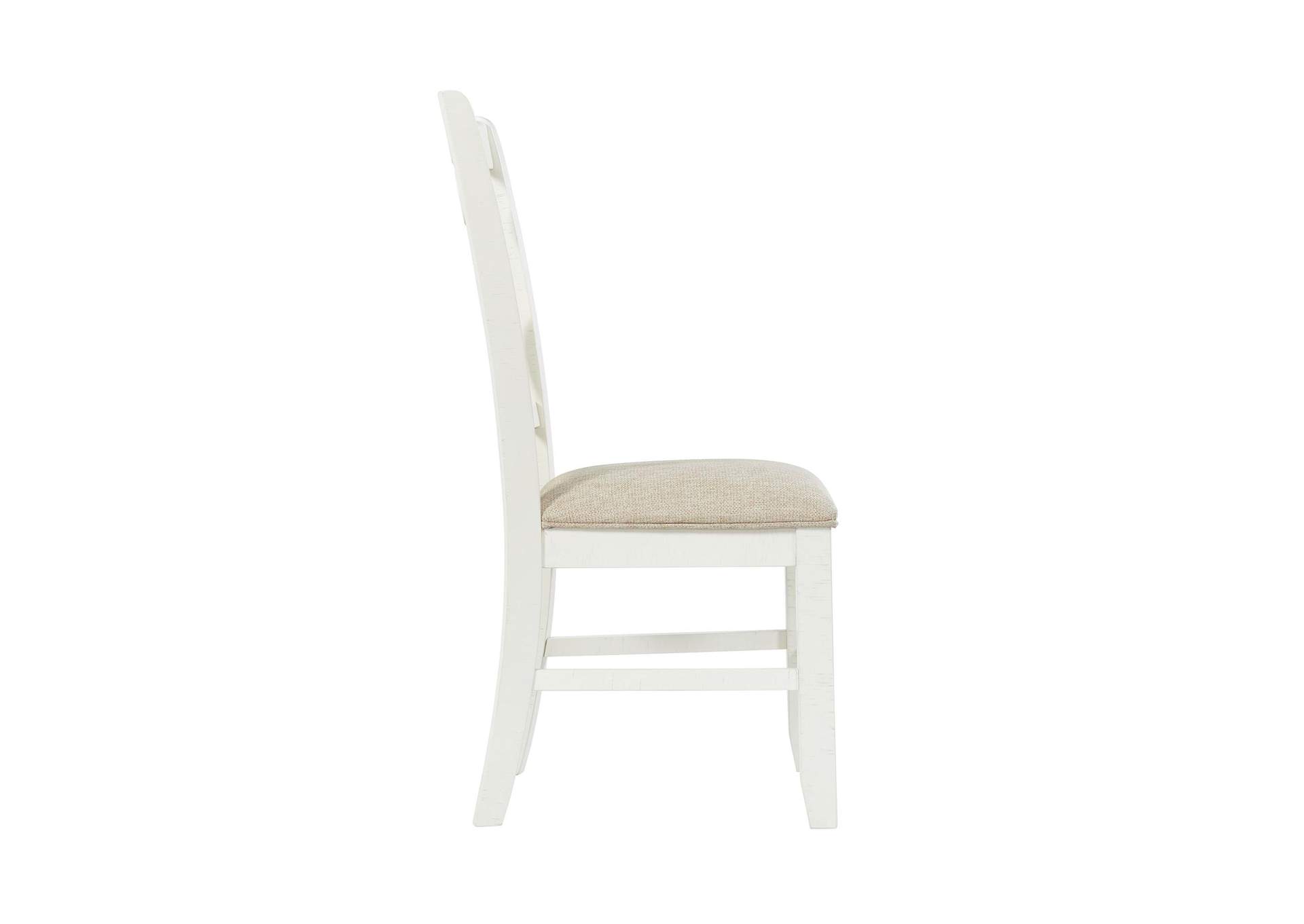 Stone Wooden Swirl Back Side Chair In White 2 Per Pack image 11