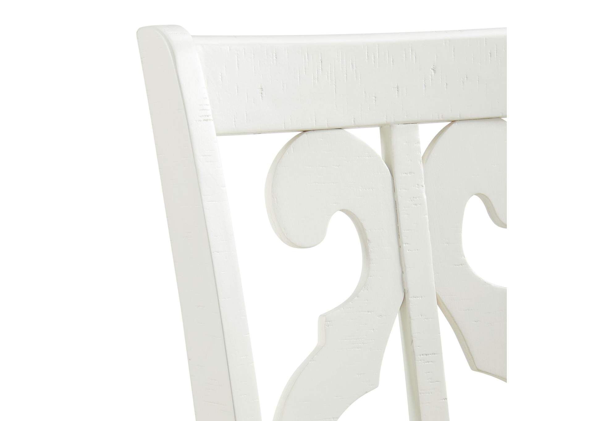 Stone Wooden Swirl Back Side Chair In White 2 Per Pack image 4