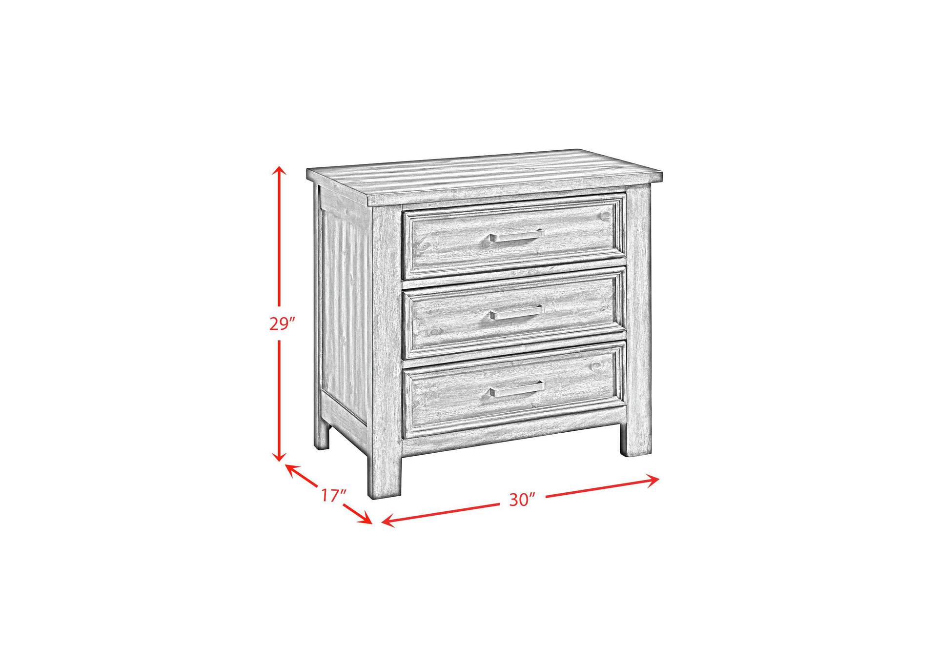 Sullivan 3 - Drawer Nightstand In Rich Cherry image 8