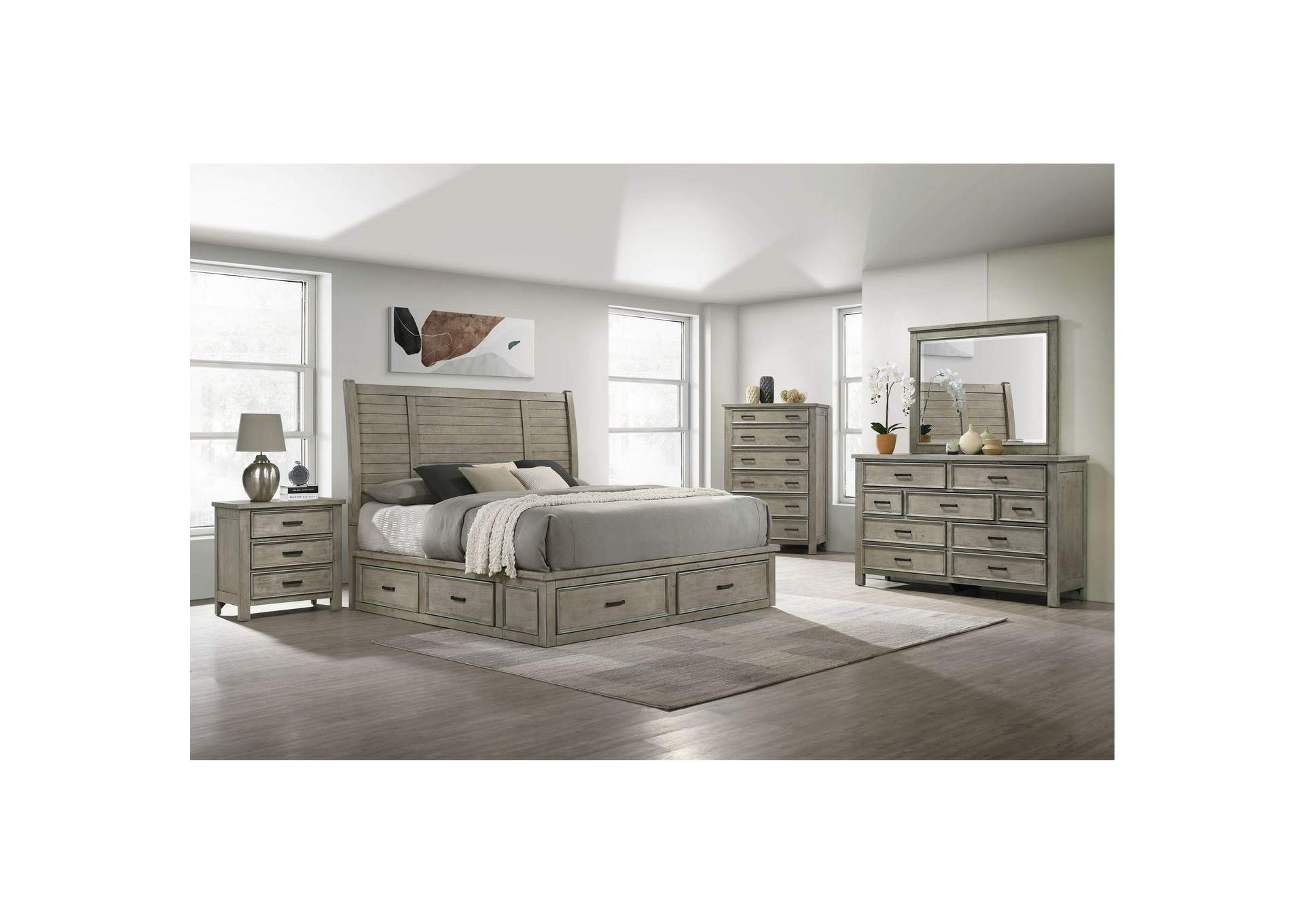 Sullivan Queen Storage Bed In Drift Grey image 1