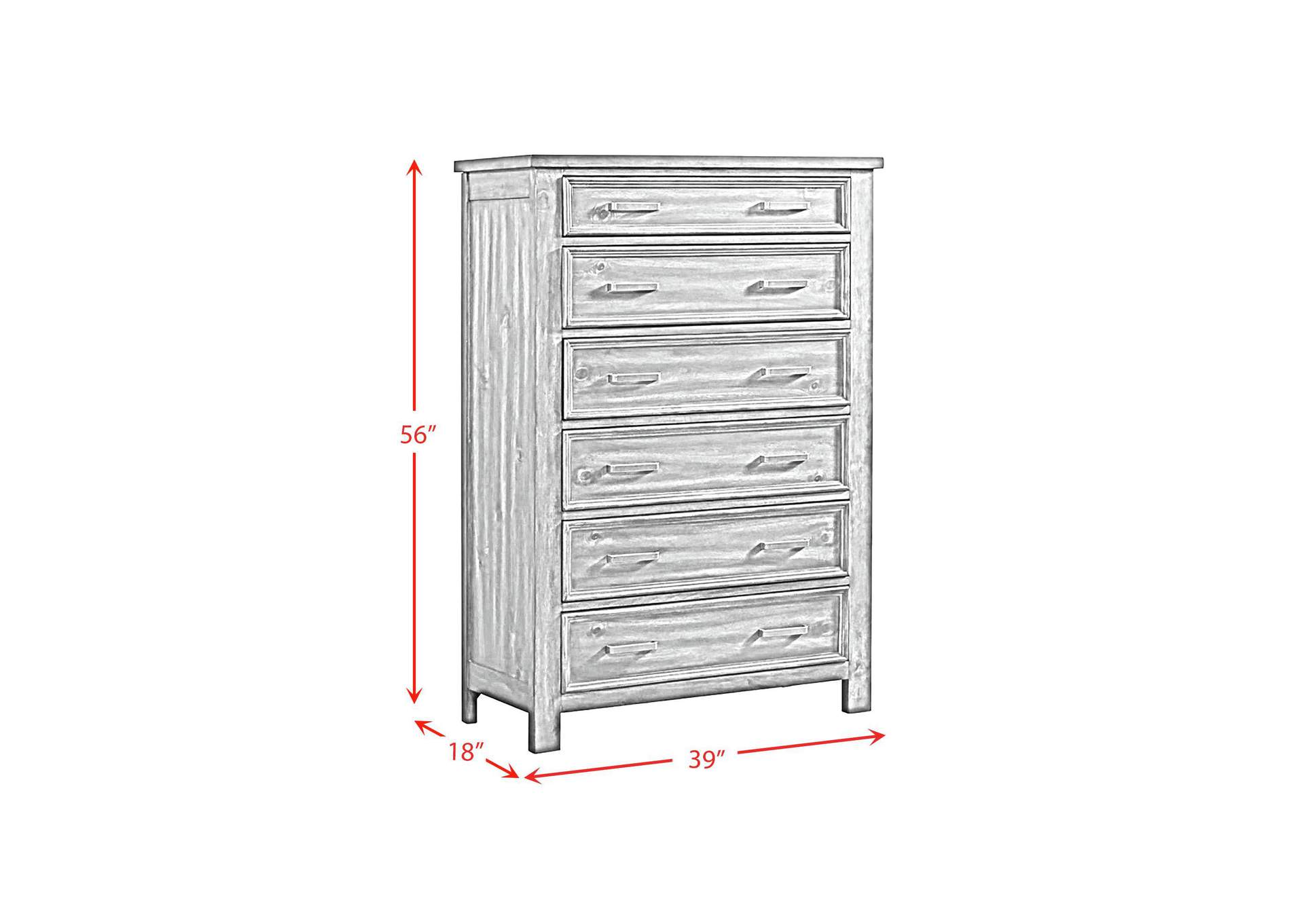 Sullivan 6 - Drawer Chest In Rich Cherry image 8