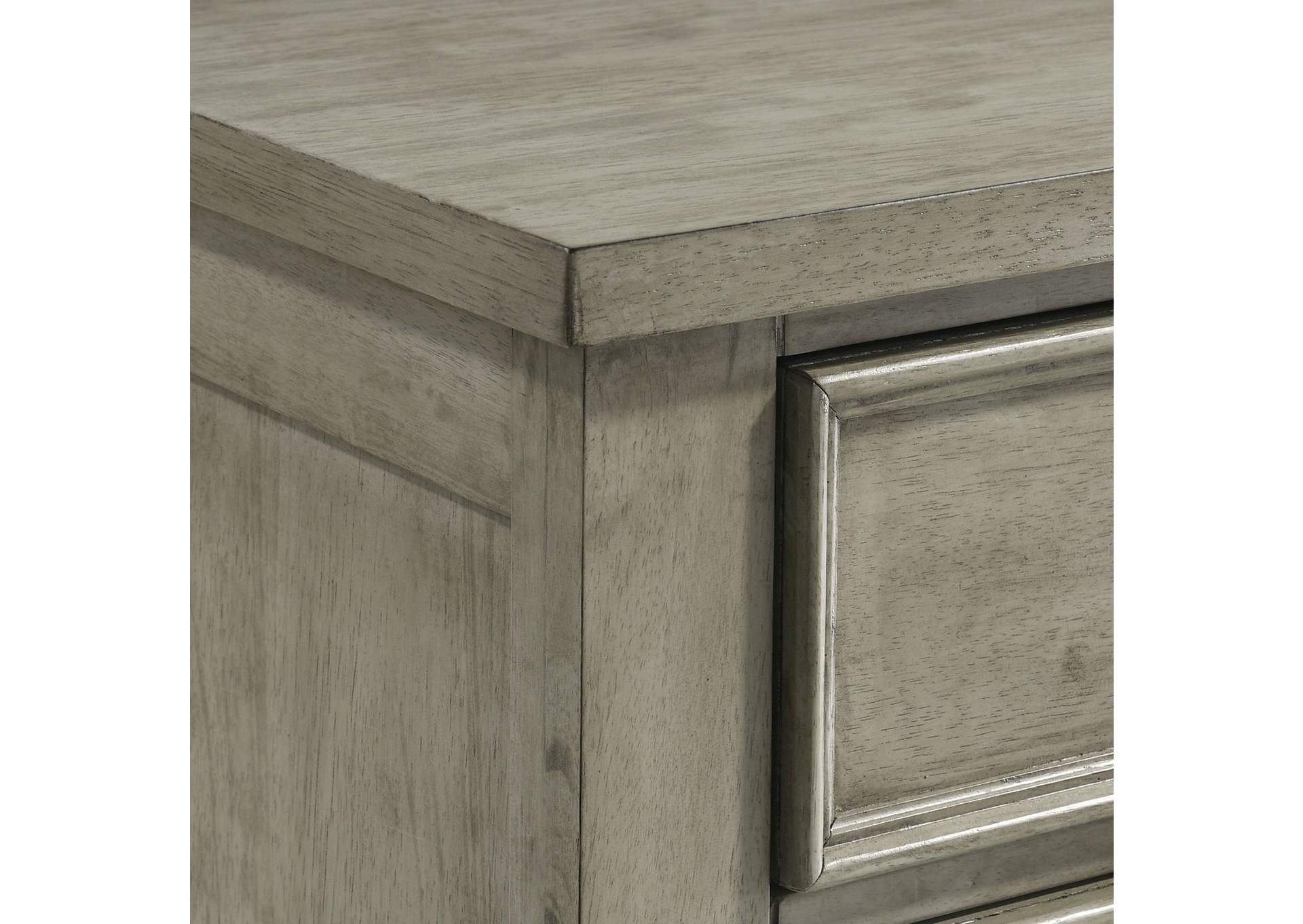 Sullivan King Storage 5 Piece Bedroom Set In Drift Grey