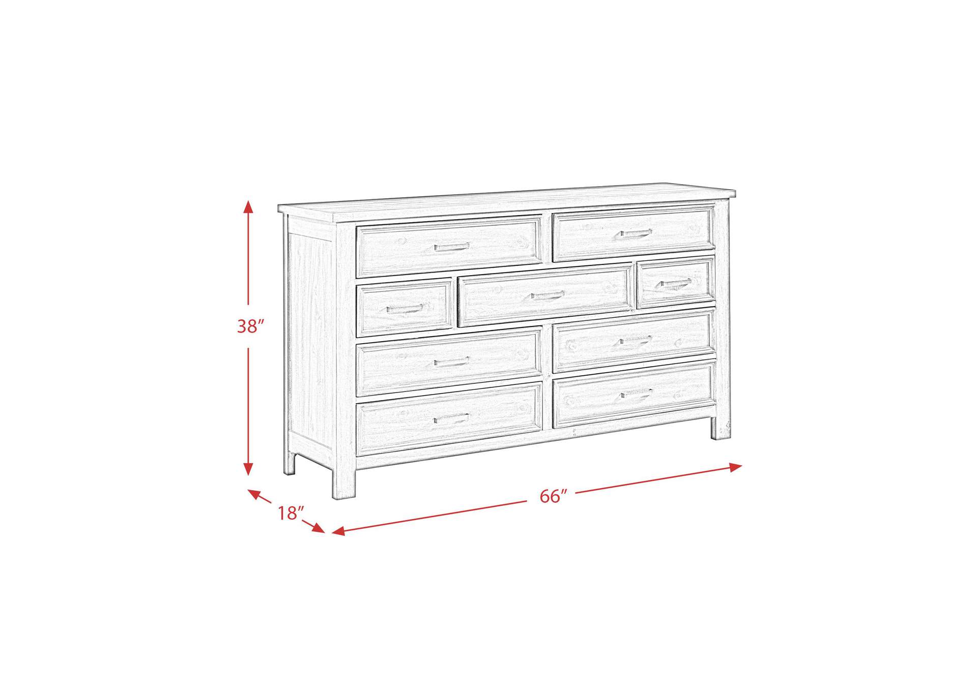 Sullivan 9 - Drawer Dresser In Drift Grey image 7