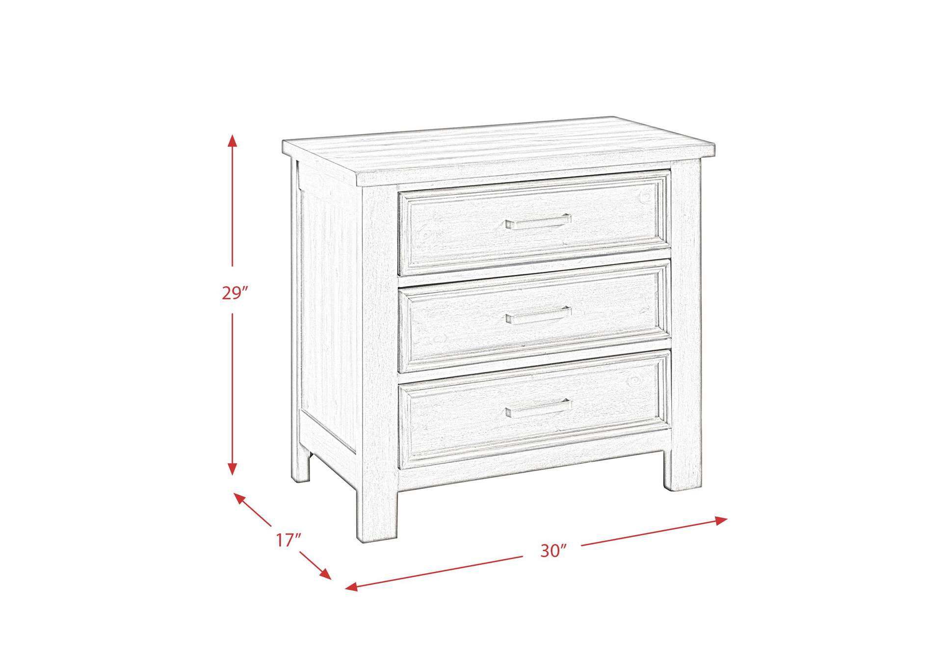 Sullivan 3 - Drawer Nightstand In Drift Grey image 6