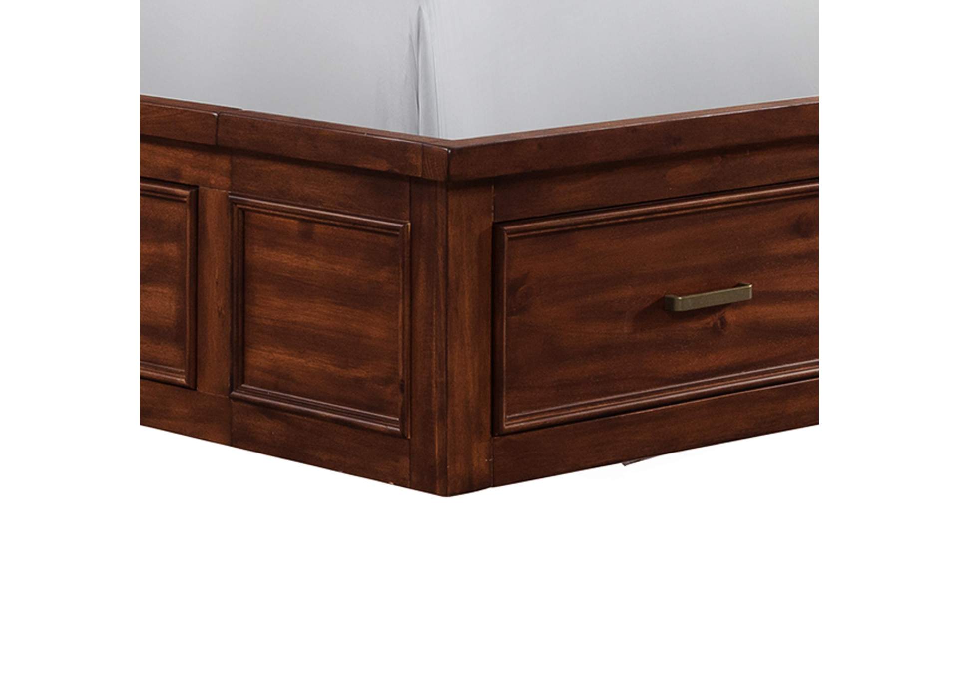 Sullivan Queen Storage Bed In Rich Cherry image 6